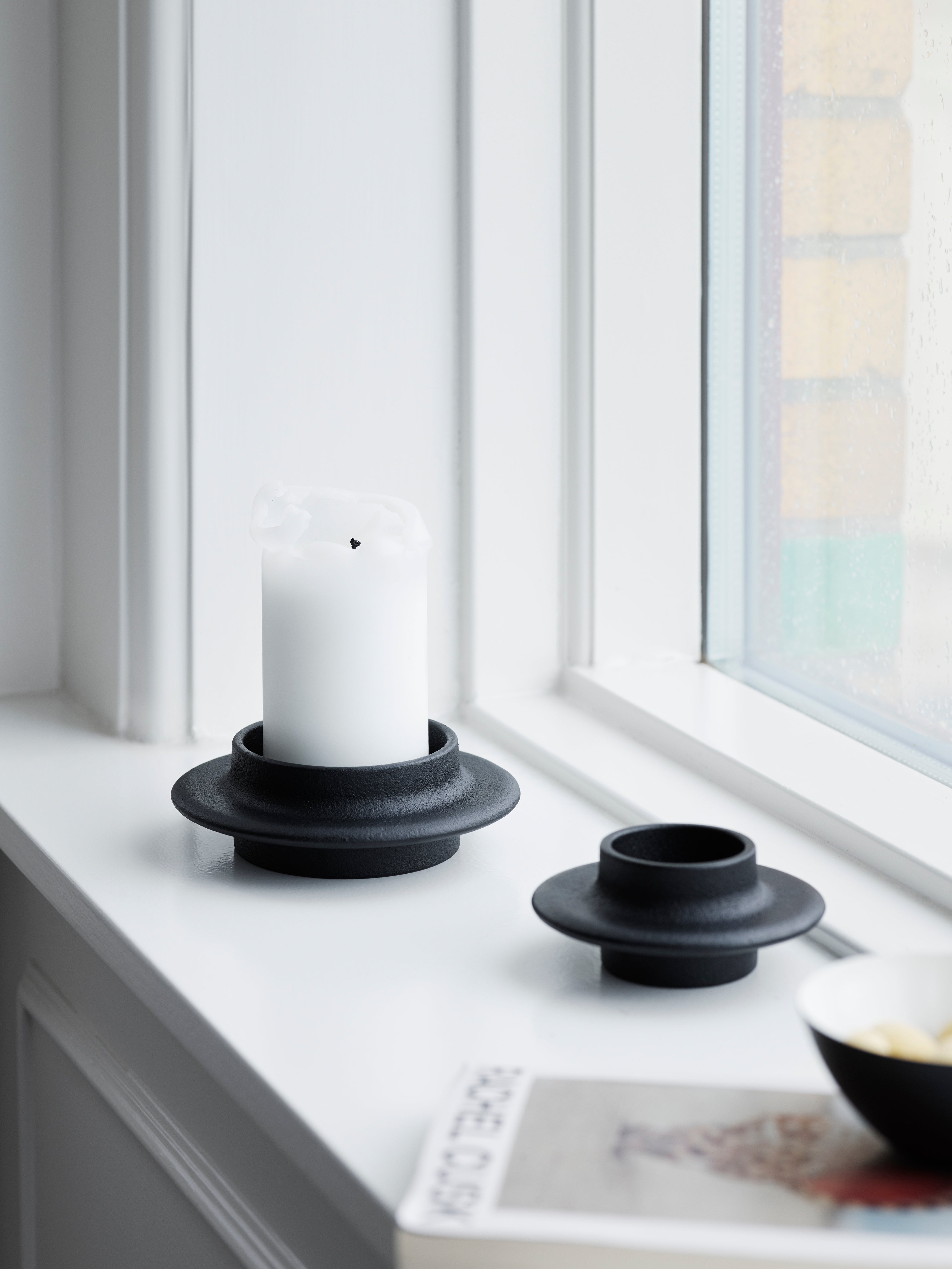 Kaarsenhouder HEIMA BLOCK CANDLE zwart gietijzer