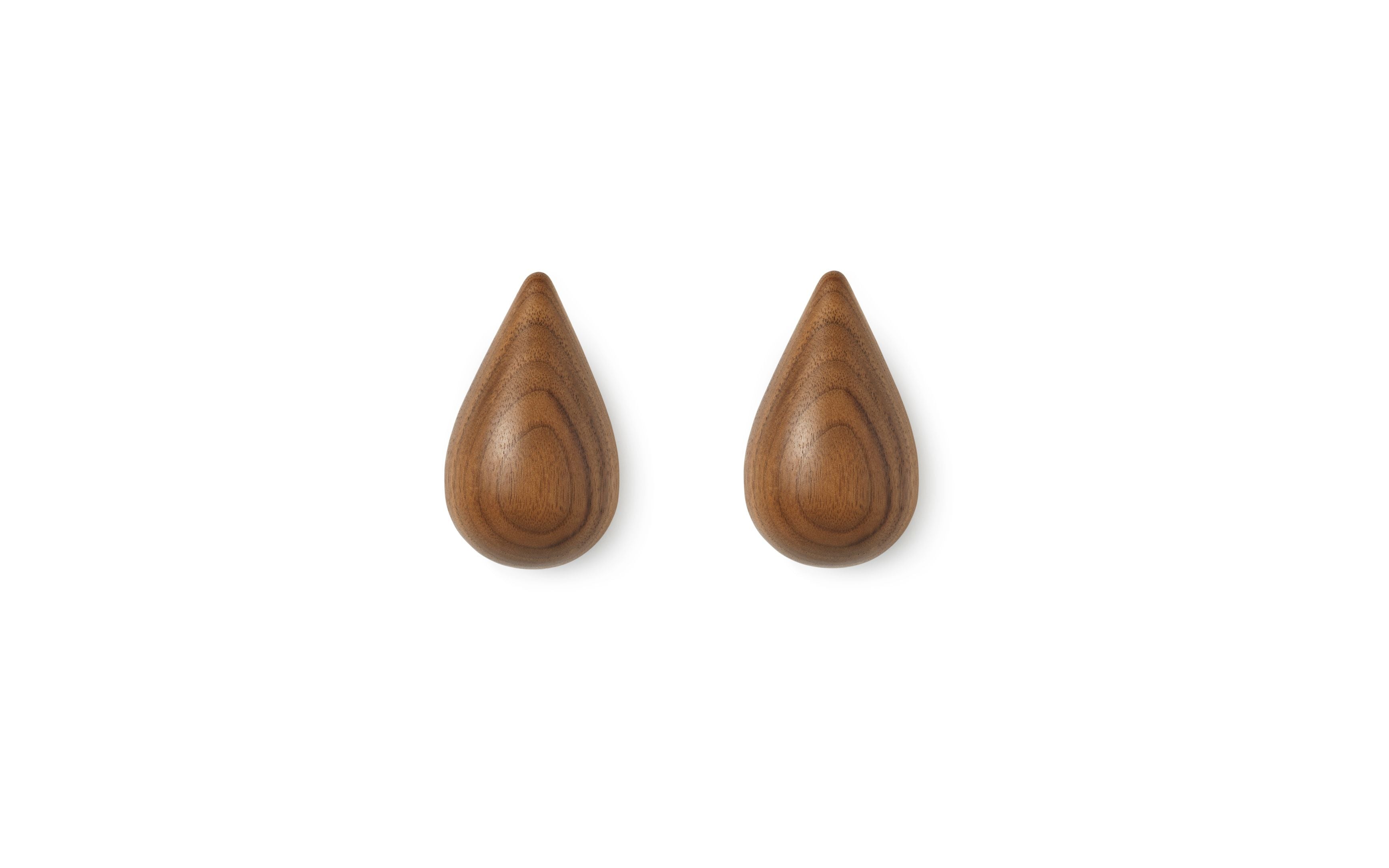 DROPIT walnut wood hanger set