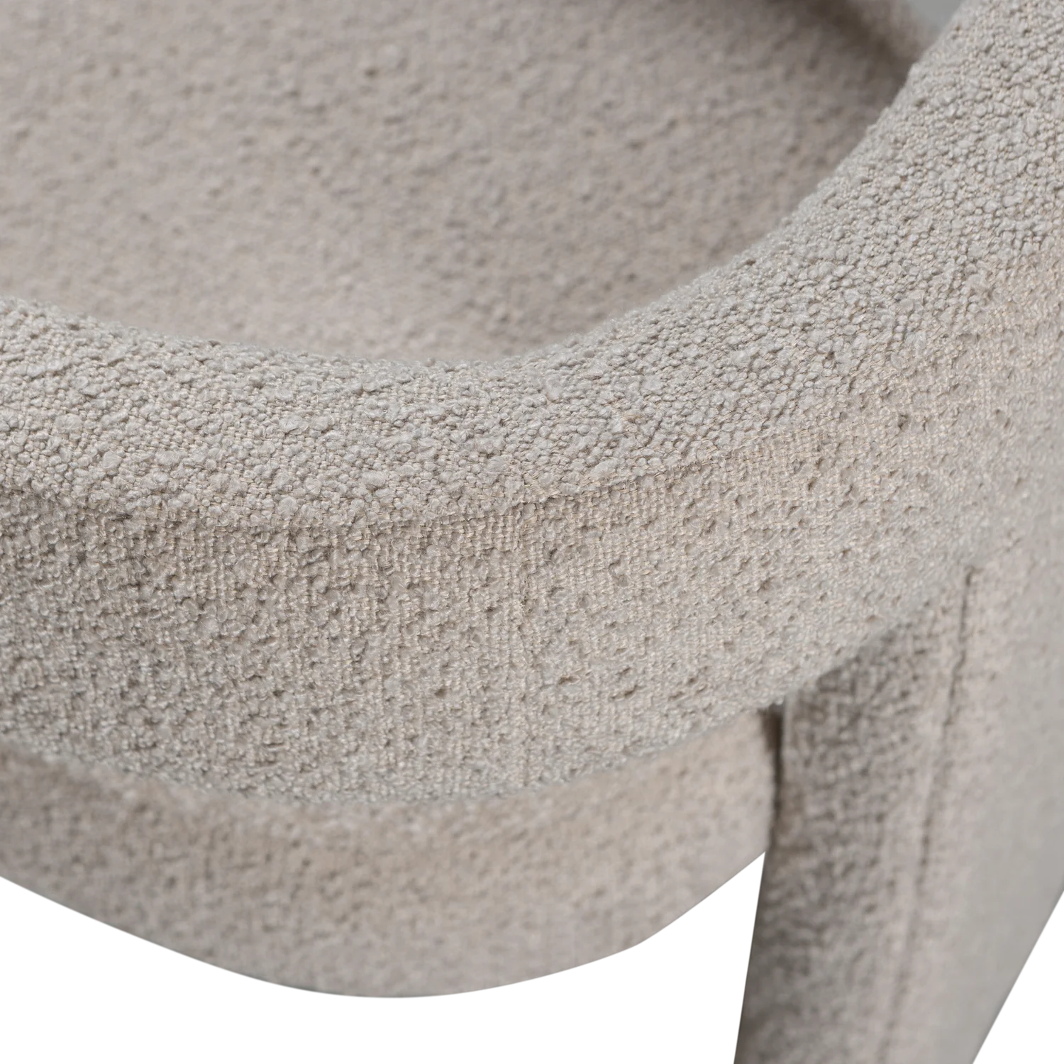 Fauteuil TIWA beige bouclé