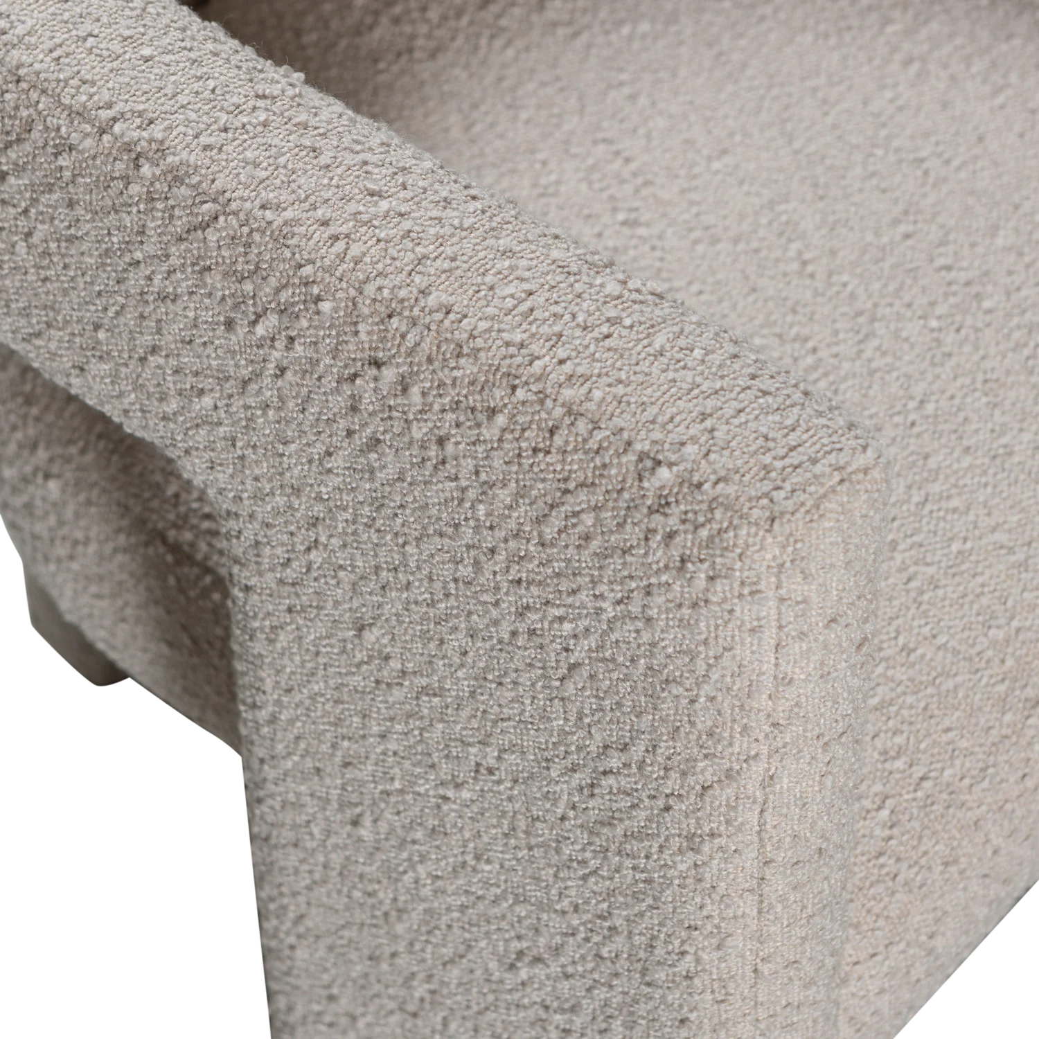 Fauteuil TIWA beige bouclé