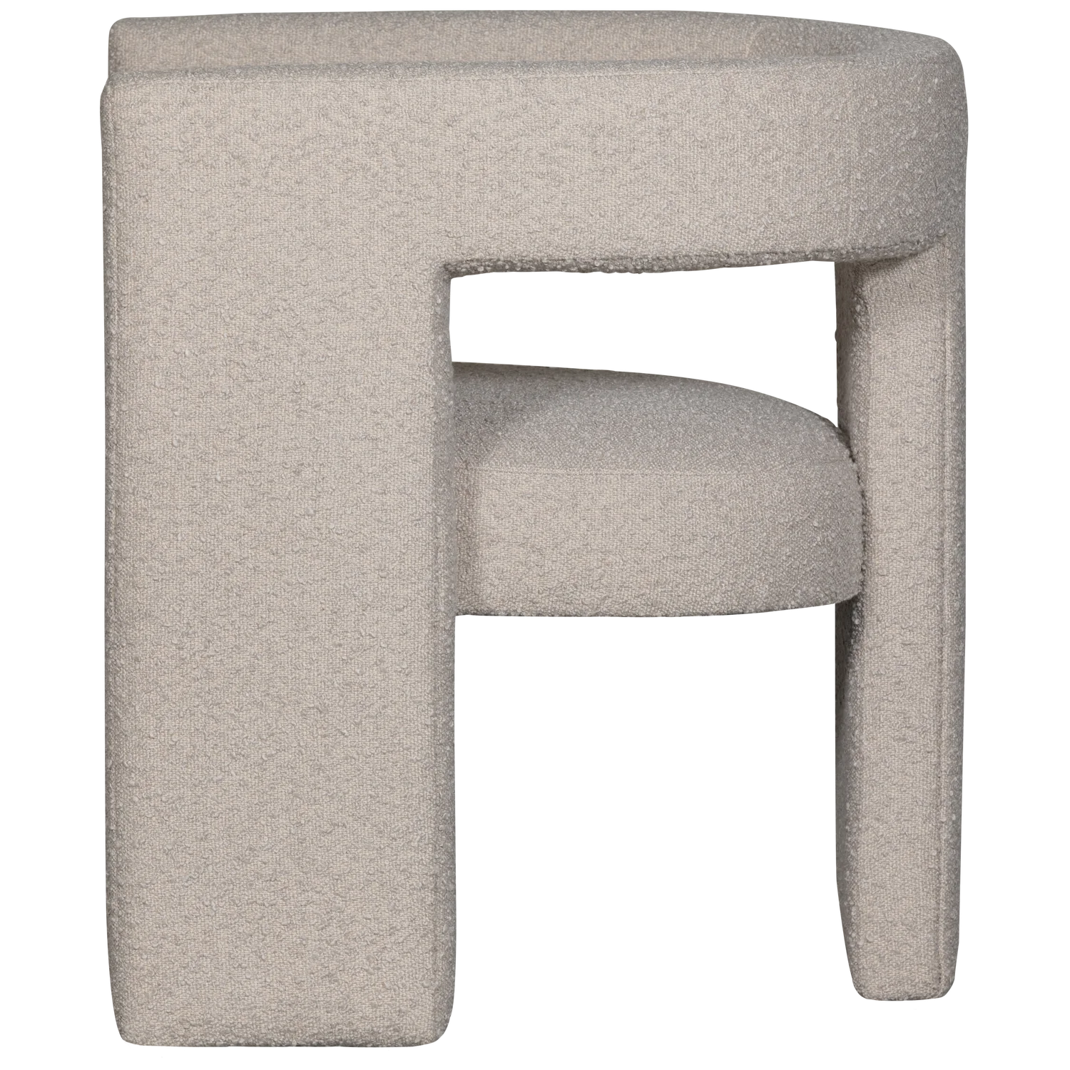 Fauteuil TIWA beige bouclé