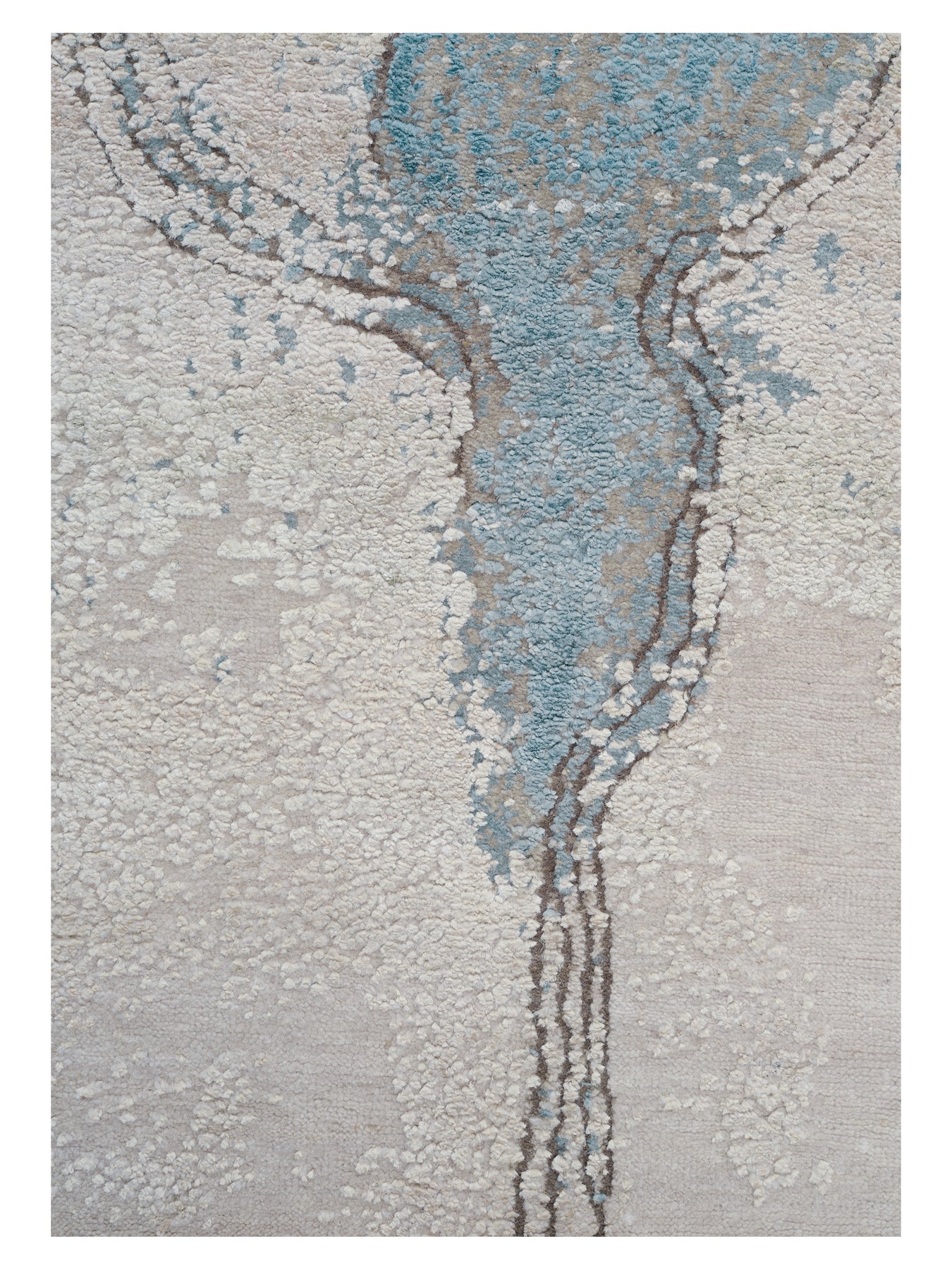 Loper IMMERSED MYTH beige met blauw