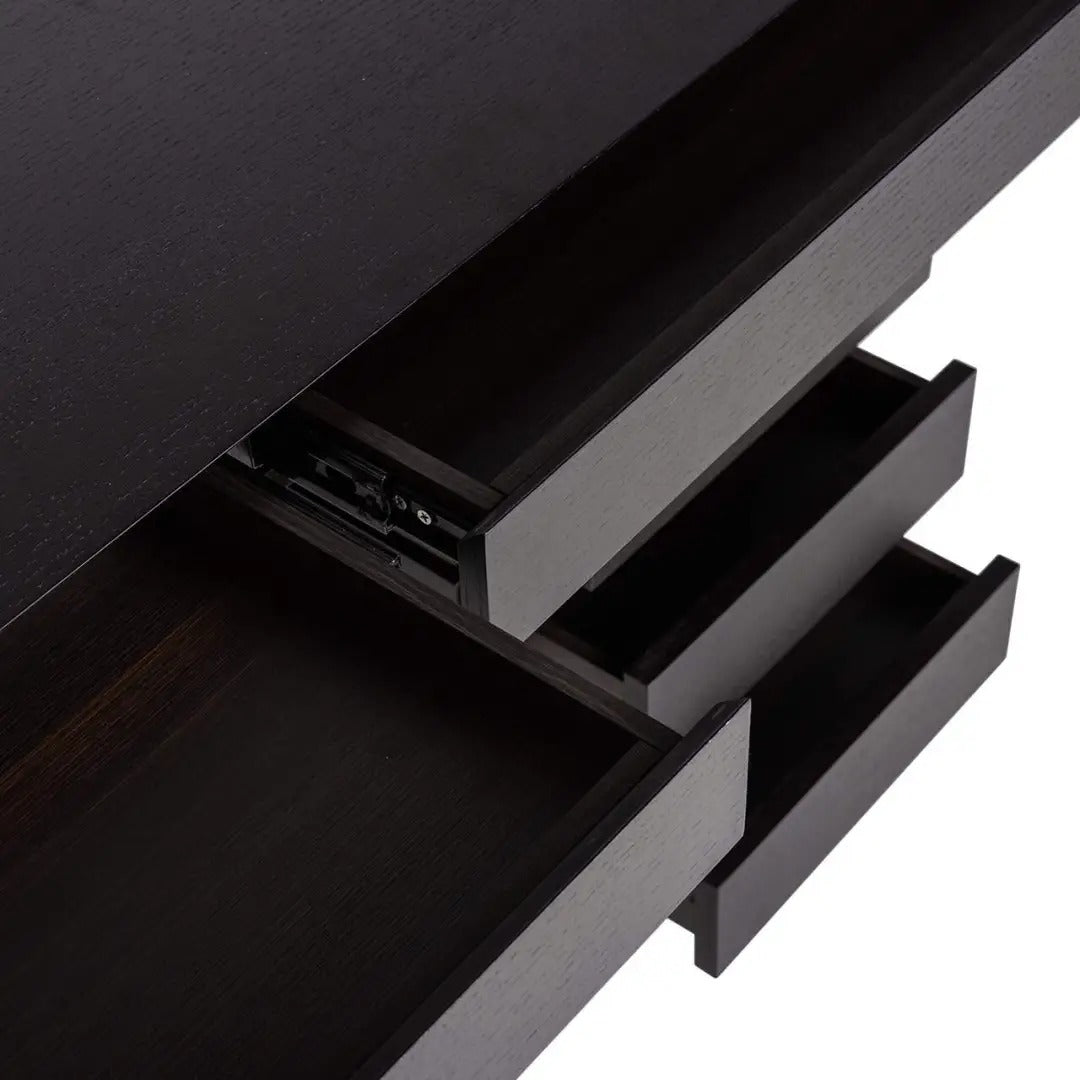 Bureau CONNAR zwart met messing afwerking