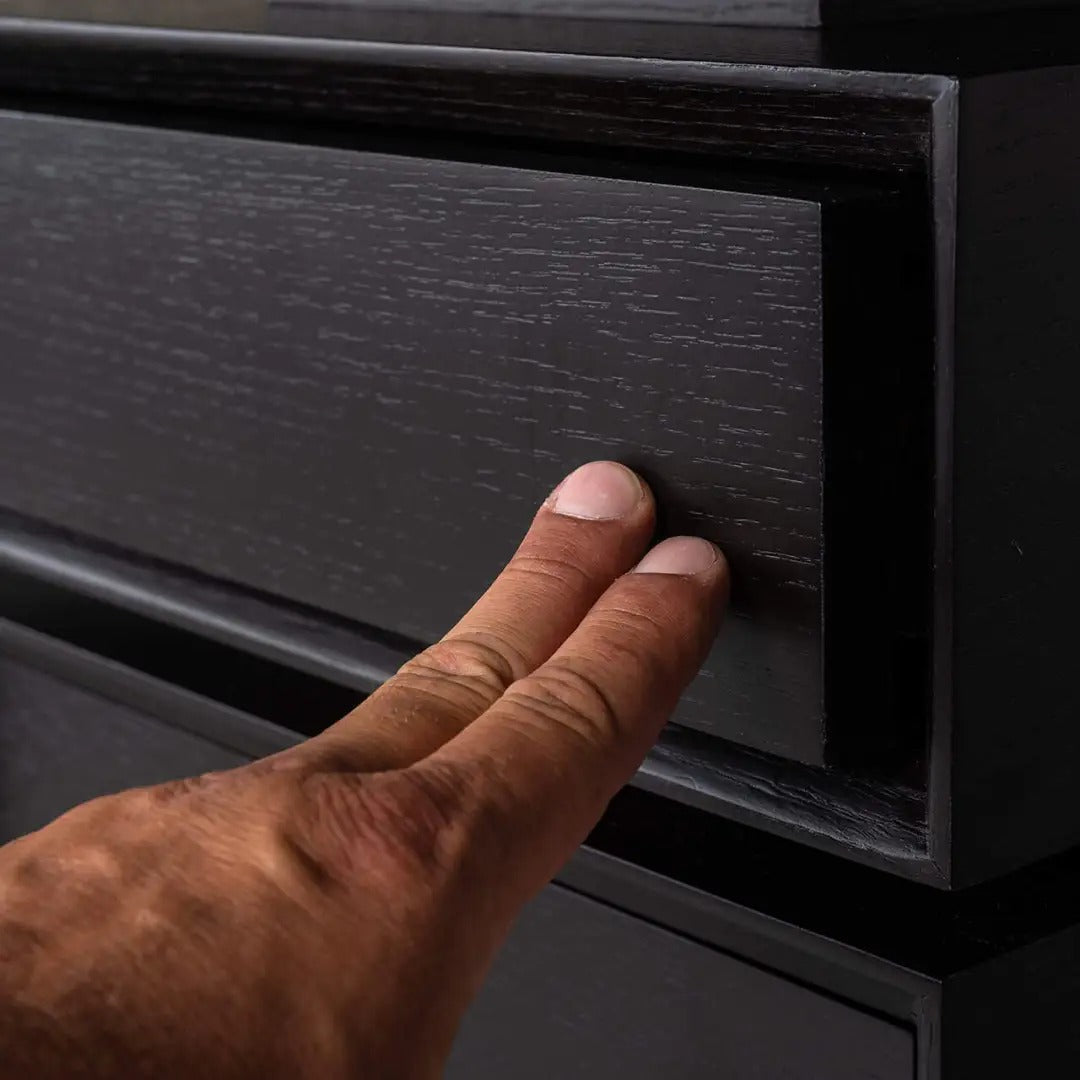 Bureau CONNAR zwart met messing afwerking