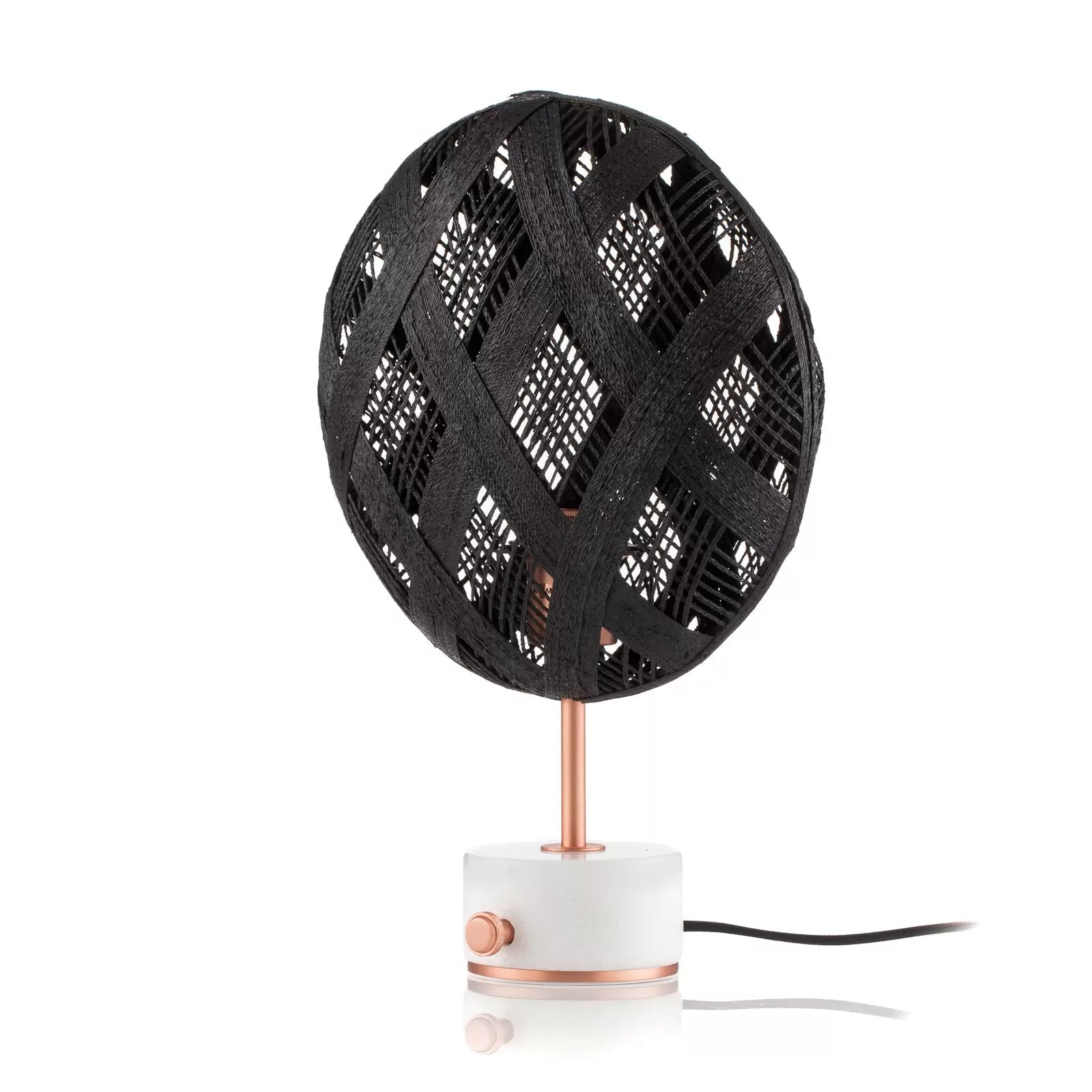 Lampa stołowa CHANPEN DIAMANT czarny z miedzianą podstawą – Forestier