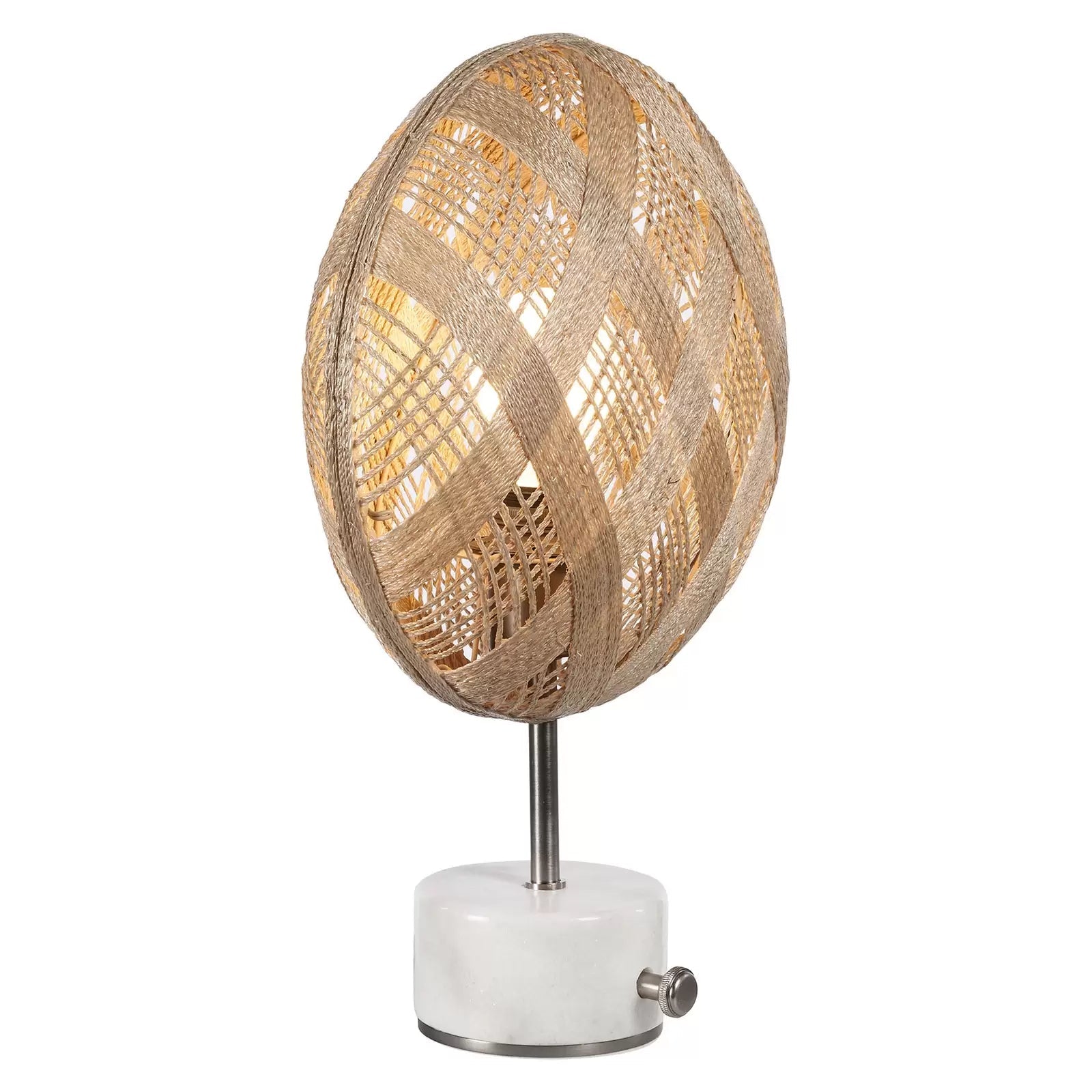 Chanpen Diamant beige table lamp with a silver base