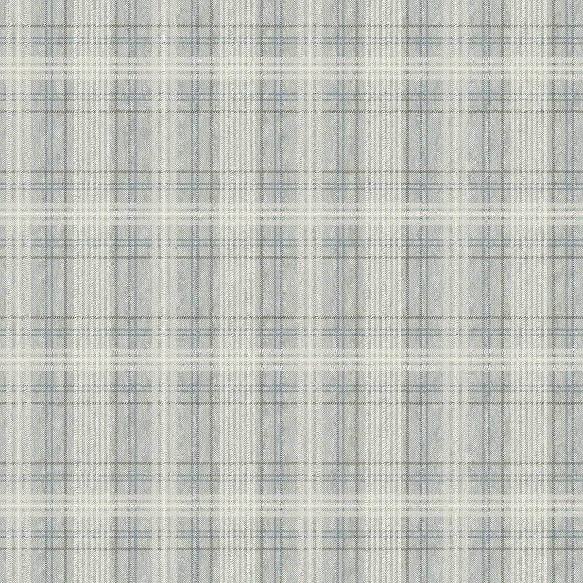 Geometrisch patroon behang in Schotse ruit TAILOR’S TWEED turkoois met beige