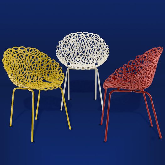 BACANA yellow garden chair set