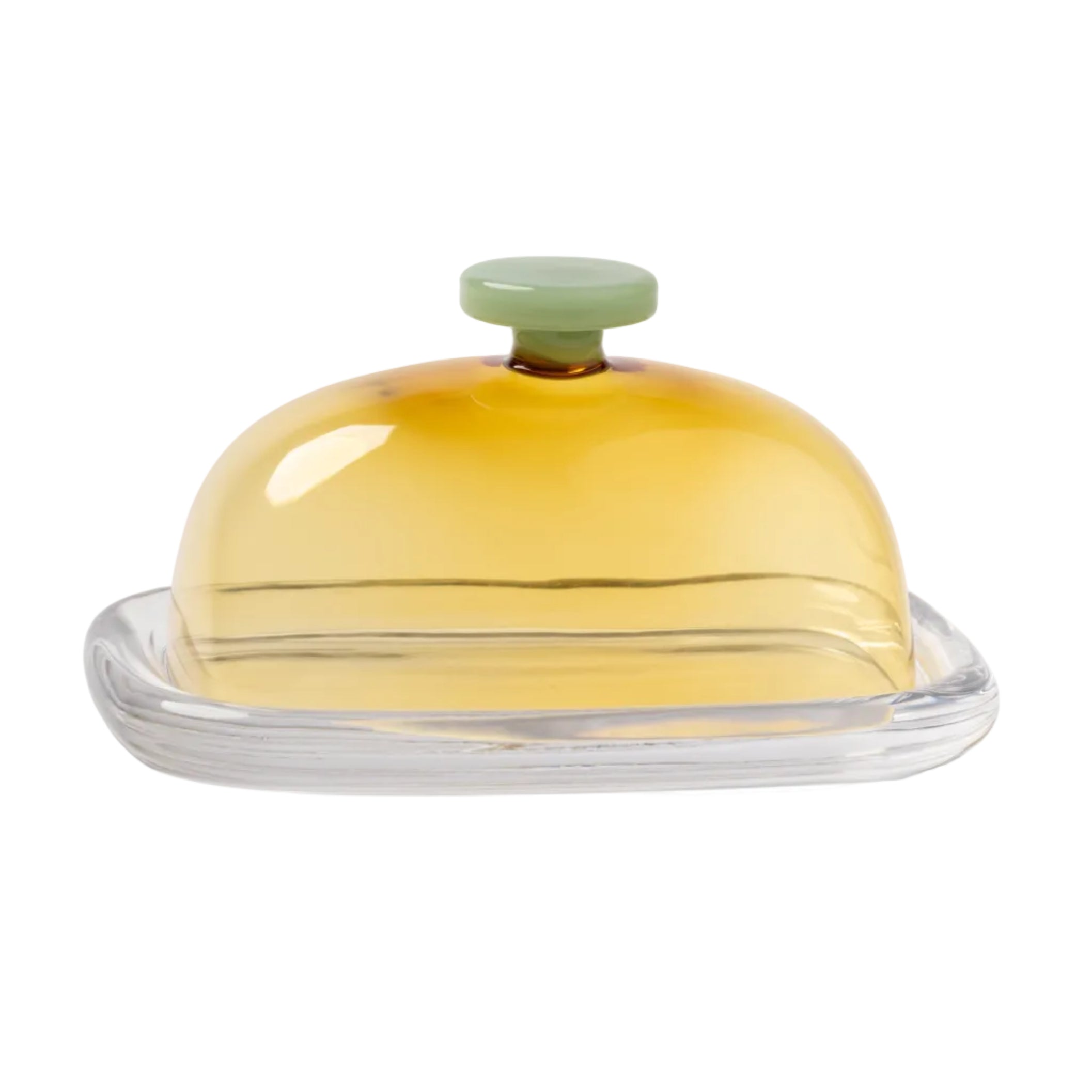 Butter dish CANTINE yellow with green