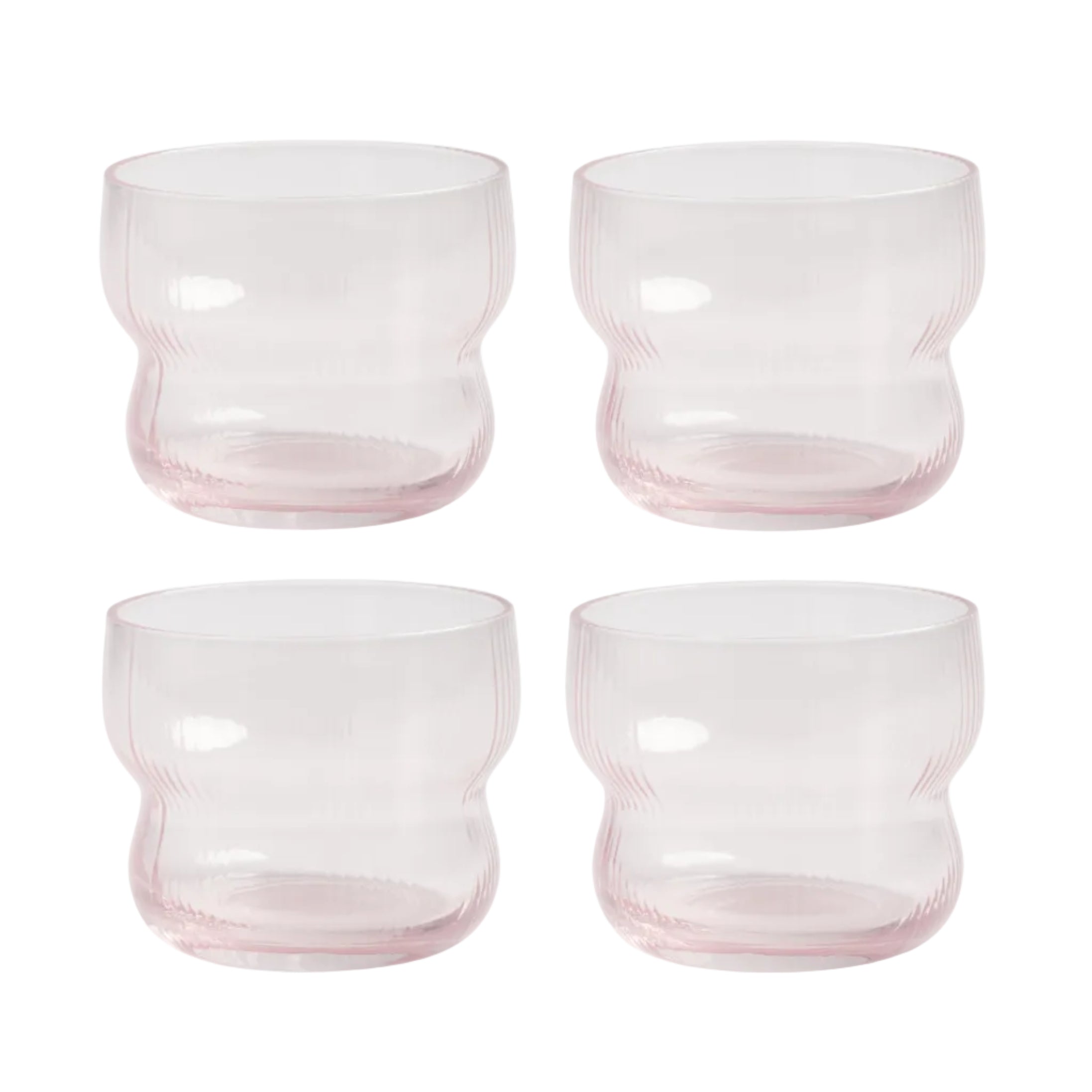 Set von Gläsern CIRCUS aus rosa Glas