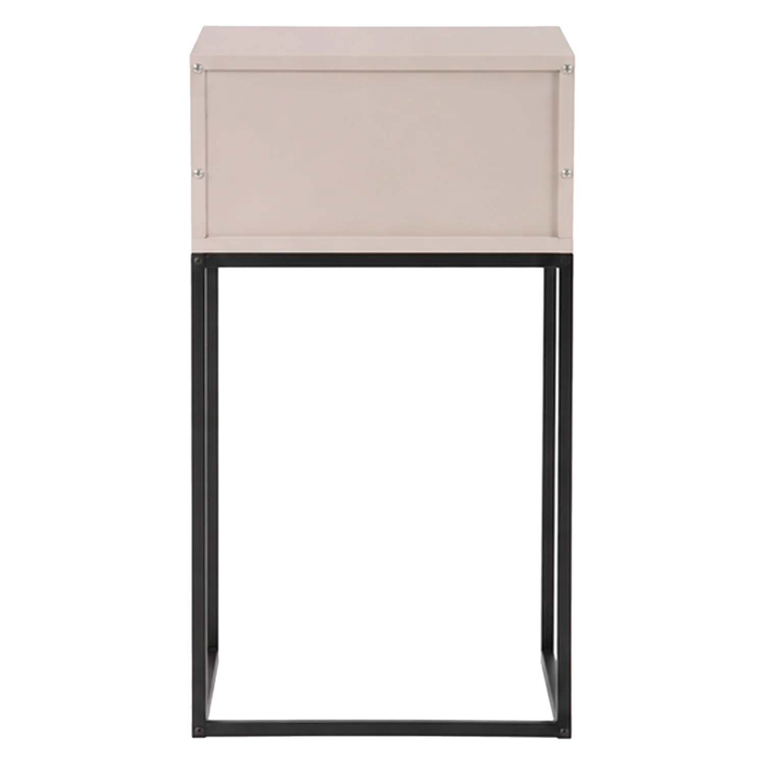 Nachtkastje ZOLA beige met zwarte basis