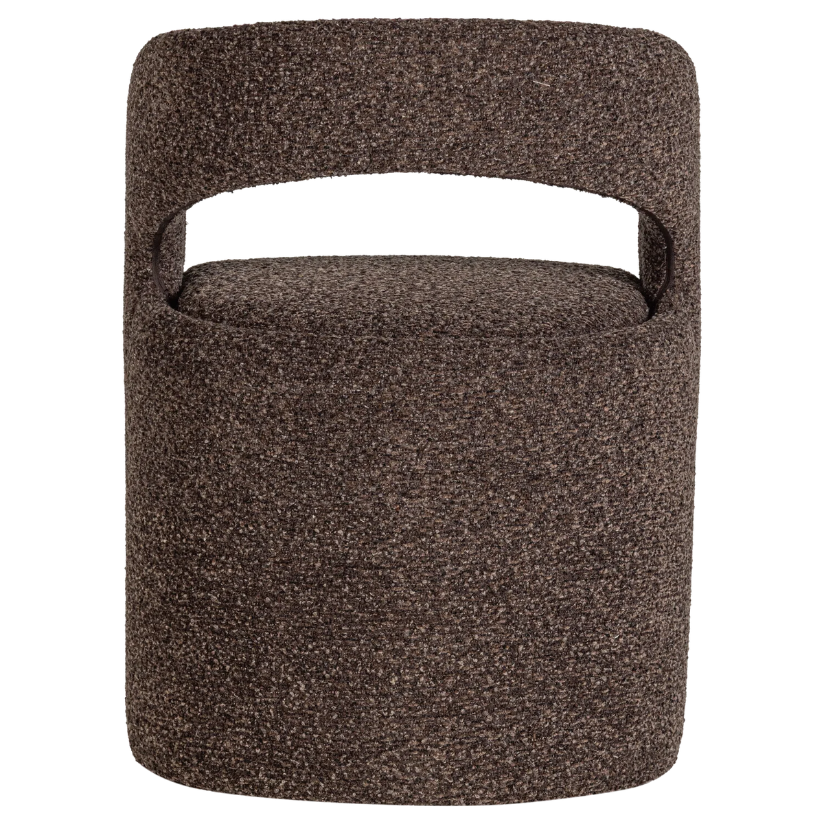 Stoel LANOR donkerbruin boucle