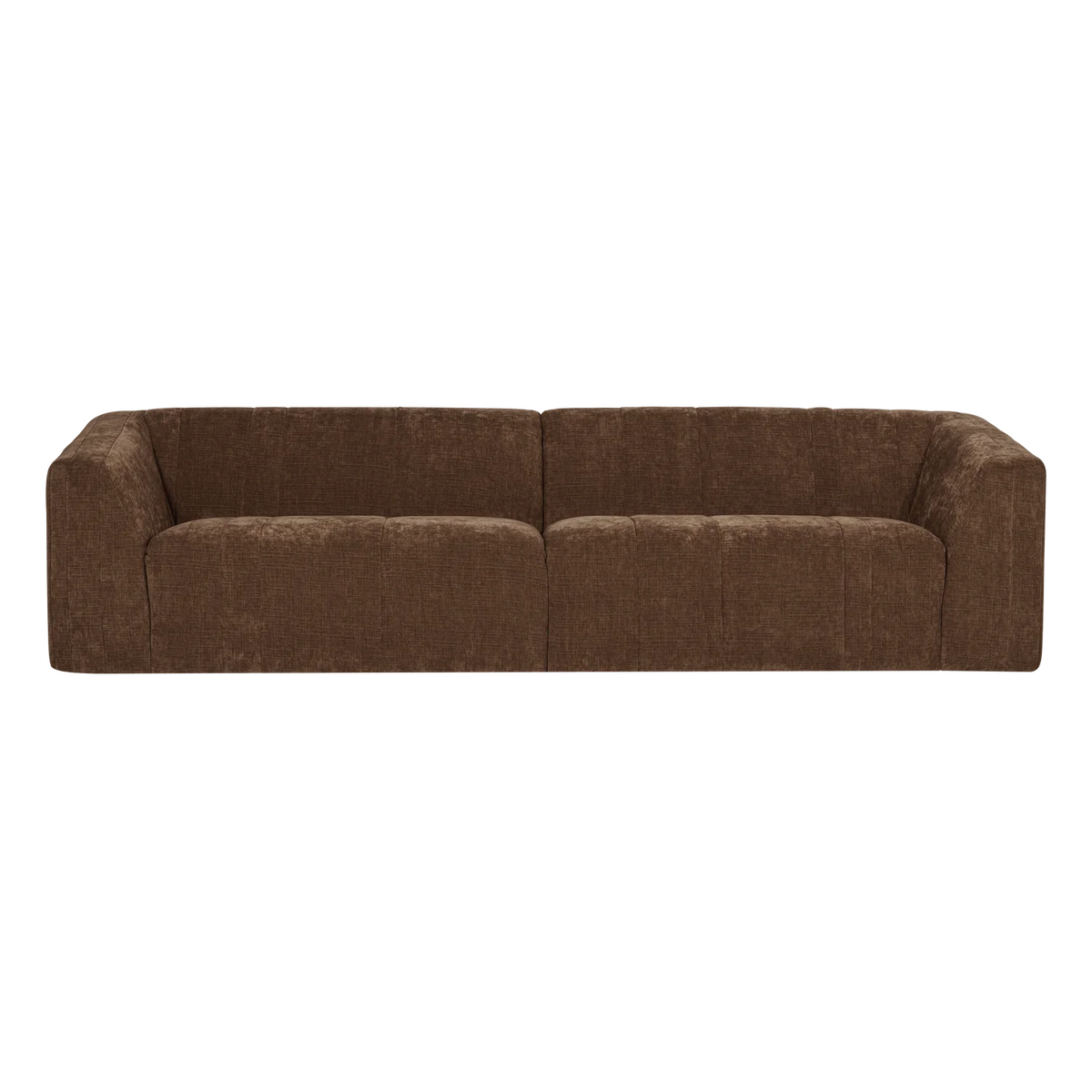Sofa 4-persoons OMAIRE bruin chenille