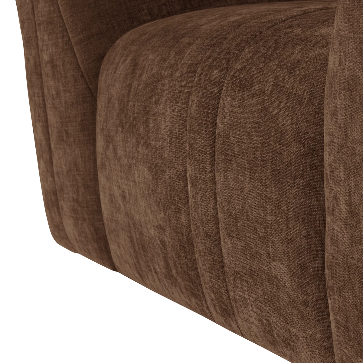 Fauteuil OMAIRE bruin chenille