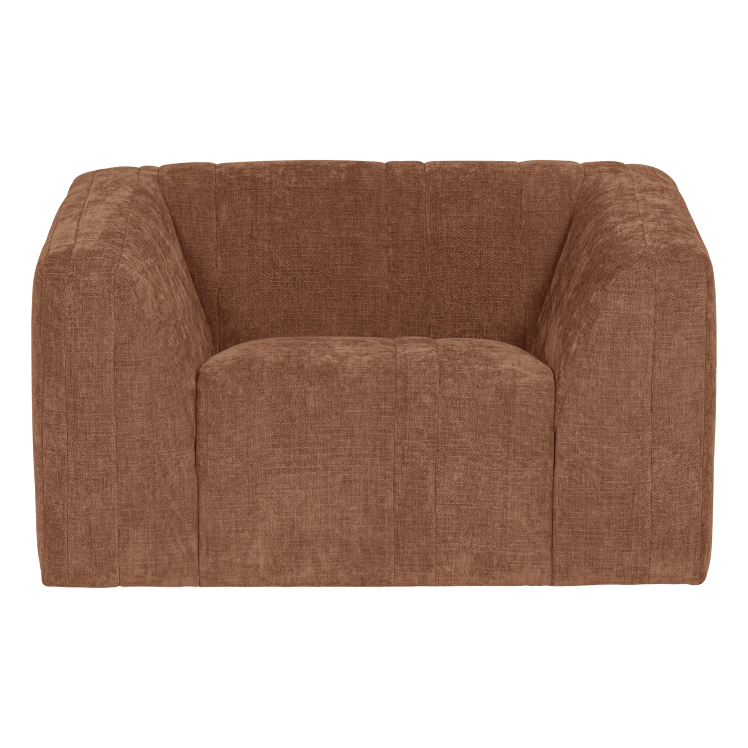 Fauteuil OMAIRE roestbruin chenille