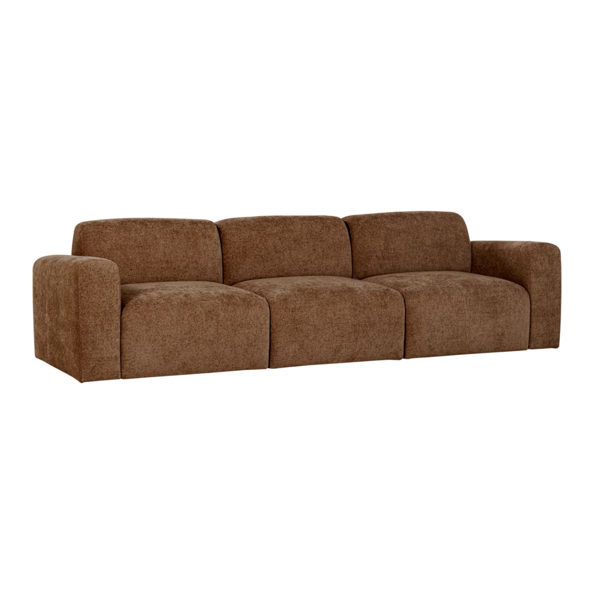 Sofa 3-zits UMINA bruin chenille