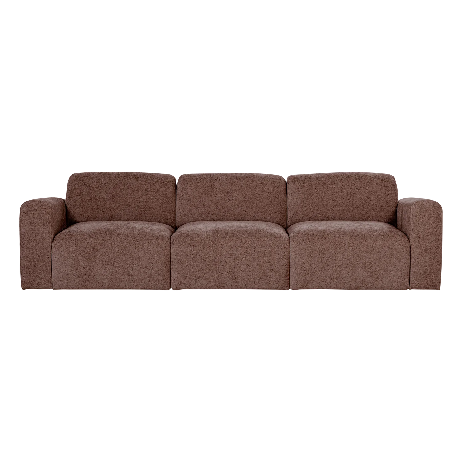 Sofa 3-zits UMINA roze-bruin chenille