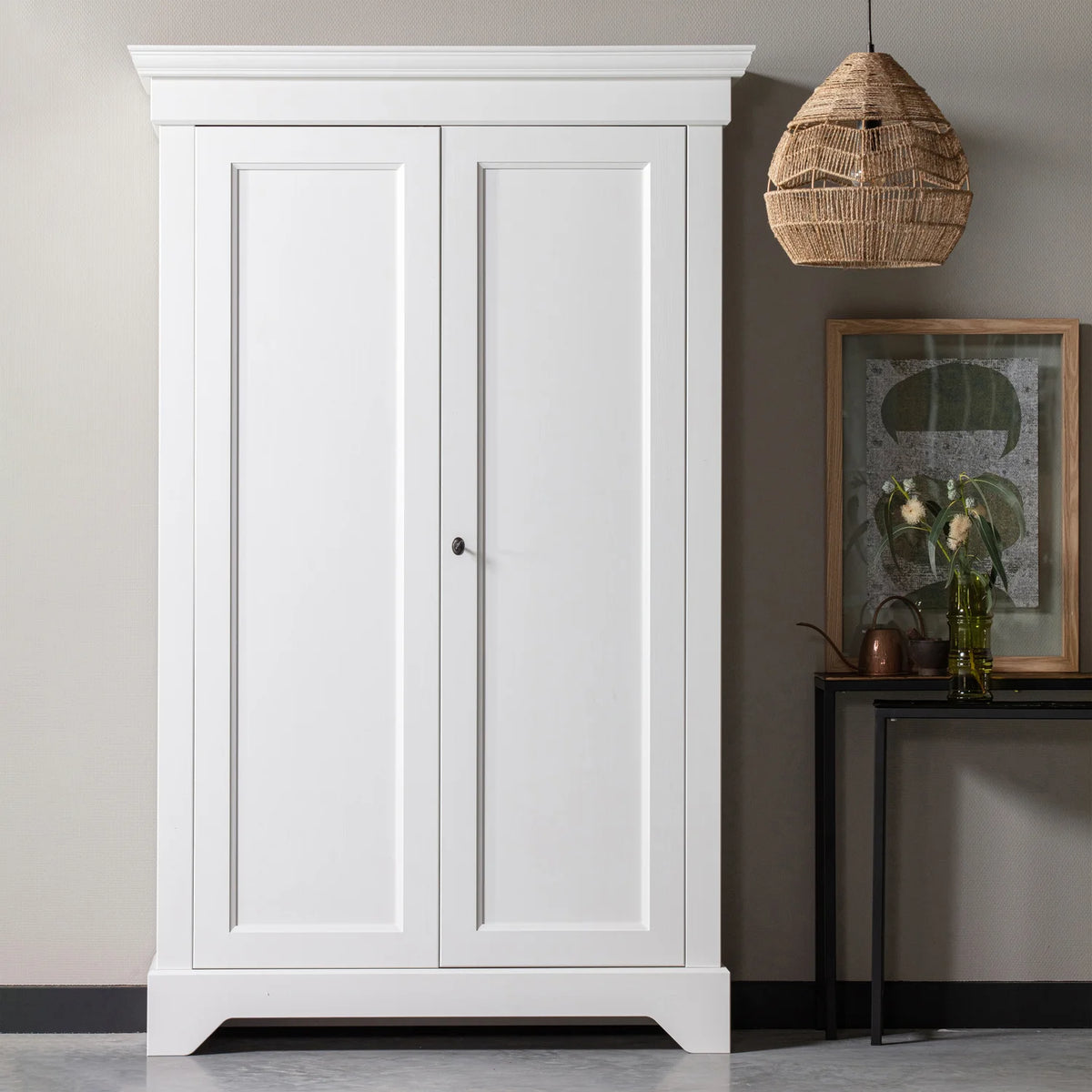 Kast ISABEL wit hout