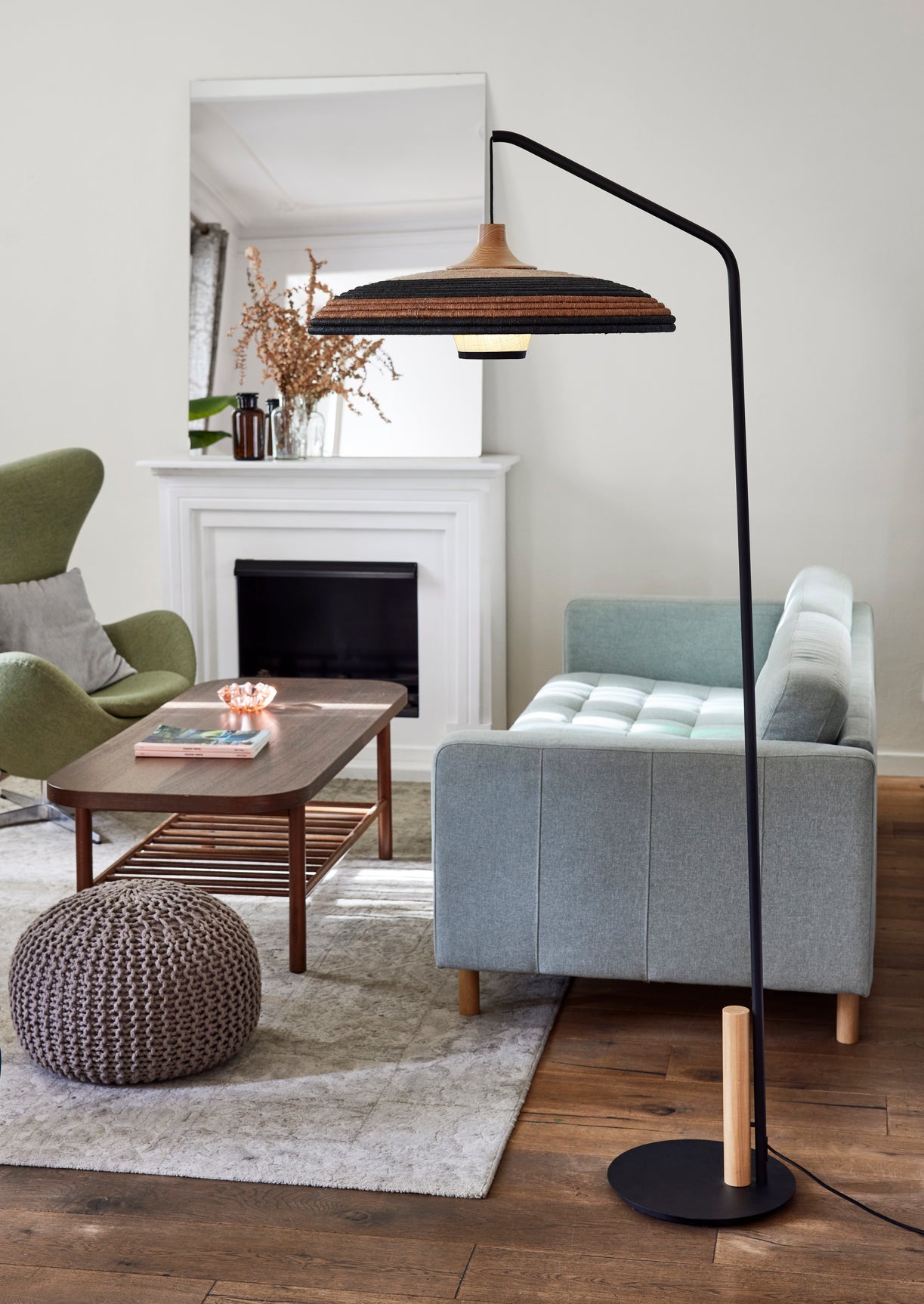 Lampa stojąca GRASS brązowy – Forestier