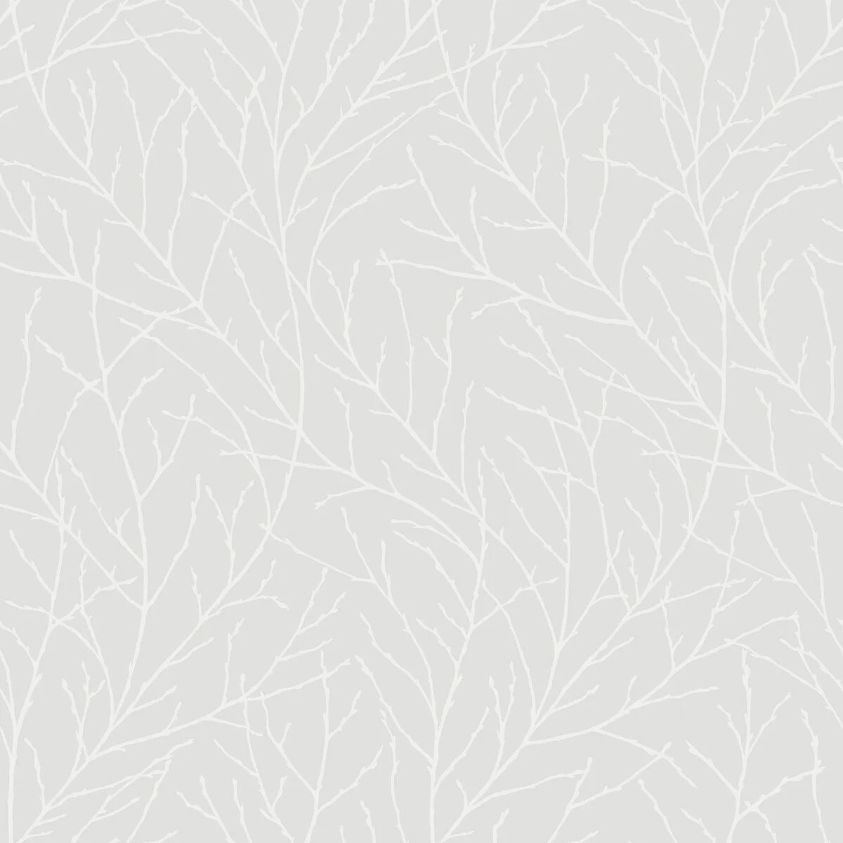 Non-woven paper wallpaper with a plant pattern IVAR gray