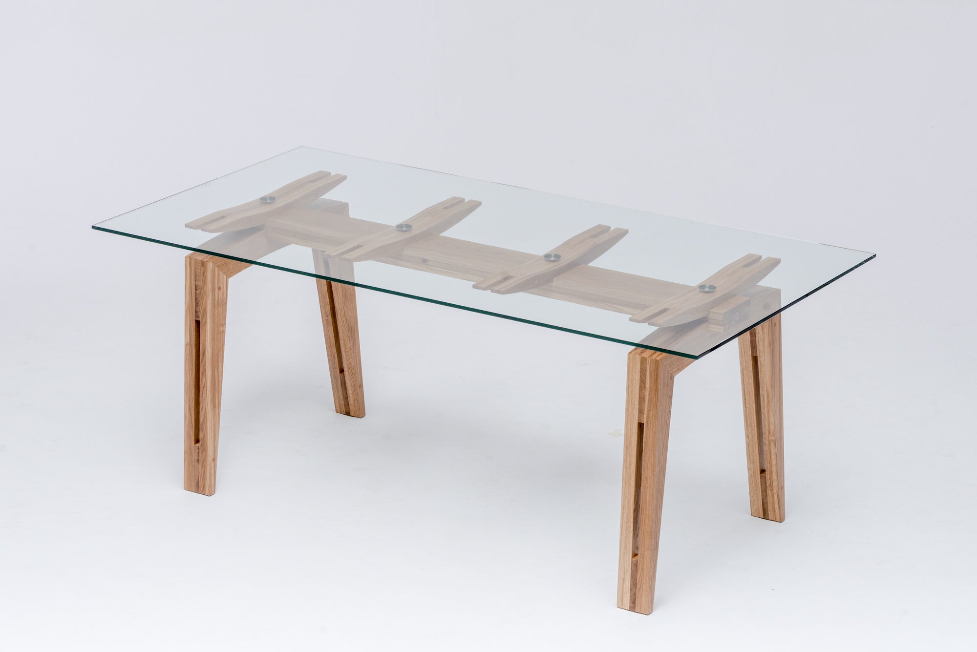 TAMAZO AIR tafel met glazen blad