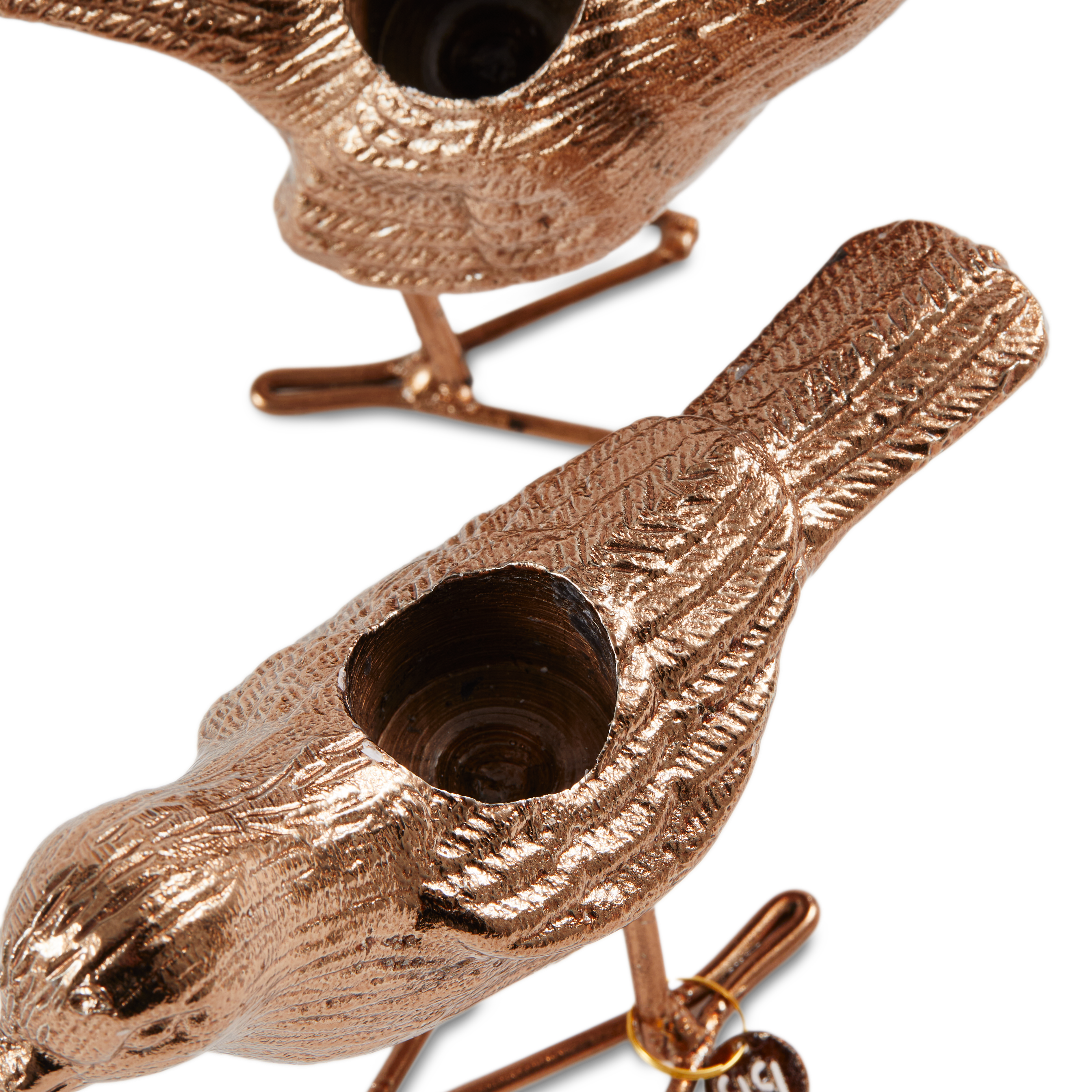 Kaarsenhouders VLUCHT VAN VOGELS lichtroze goud