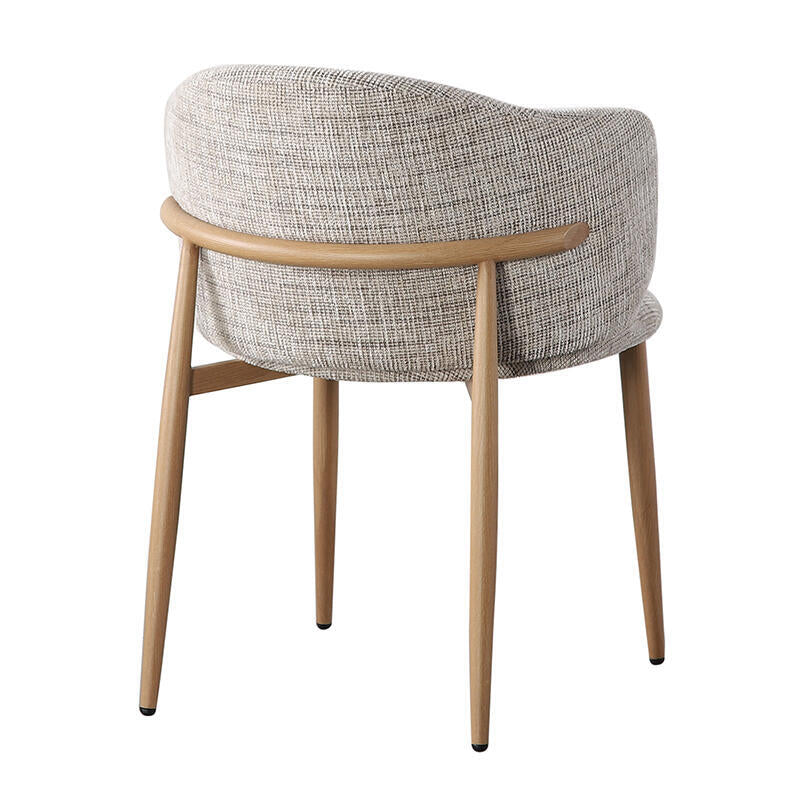 Stuhl OSAKA grau-beige mit Holzgestell