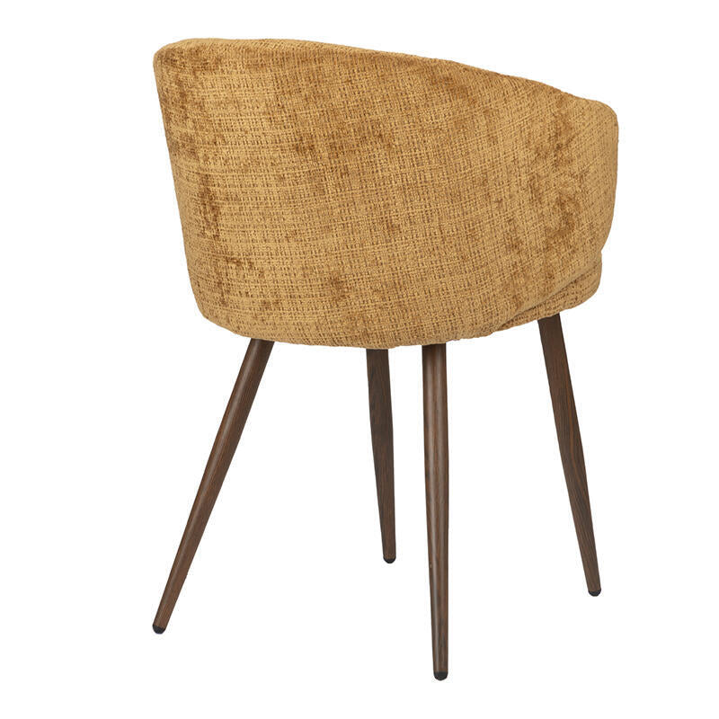 LUNA Chair in Honey with Dark Wooden Base