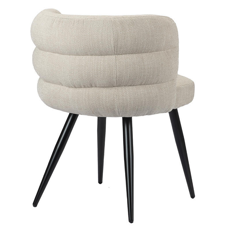 CLOUD stoel lichtbeige met zwarte basis