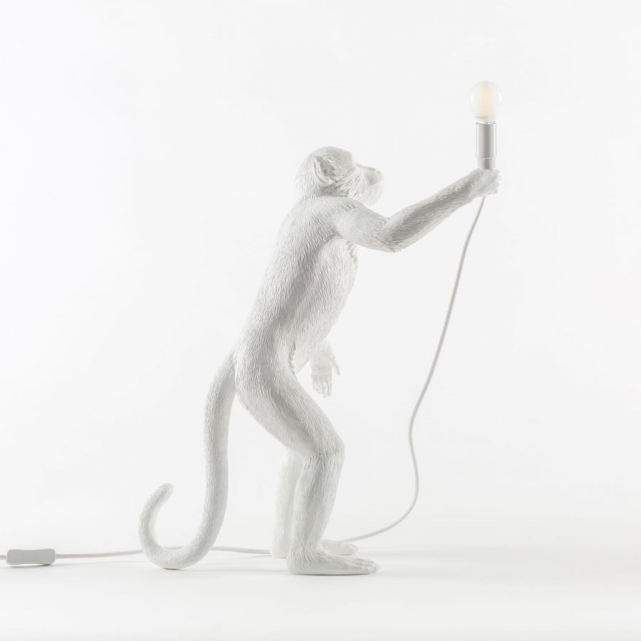 MONKEY STANDING table lamp white