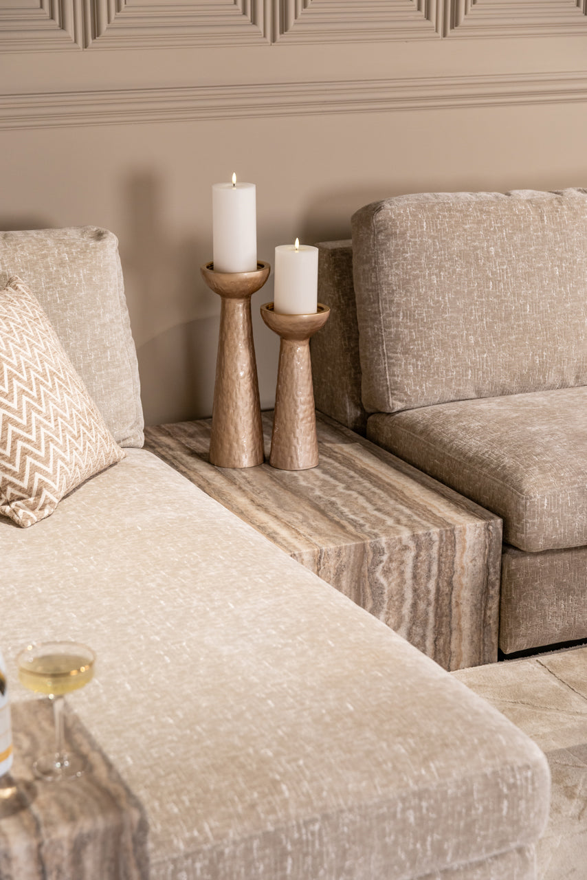 DULCE Coffee Table in Gray-Beige Marble