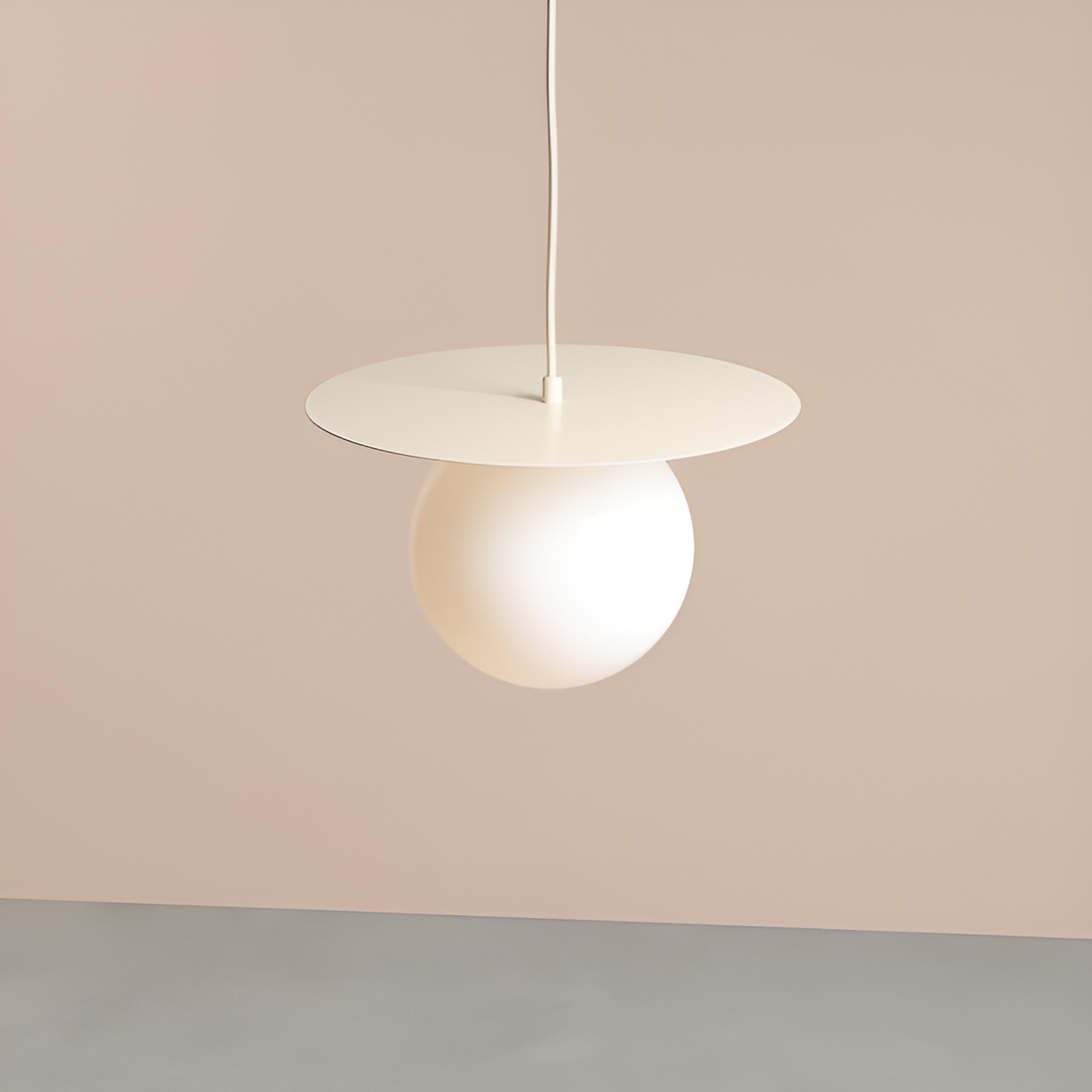 Lampa wisząca LOOP kremowy – plecionka, Artera