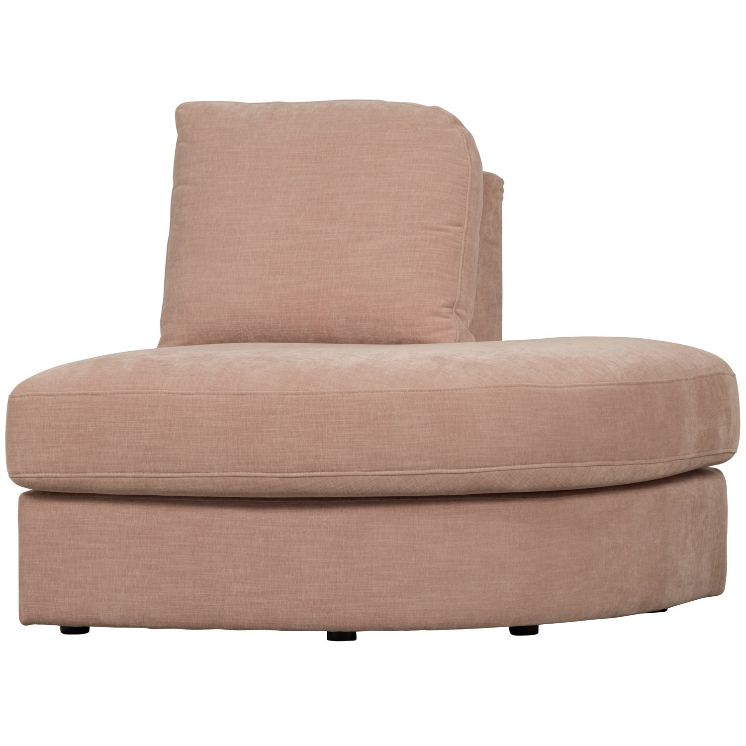 Sofa FAMILY - moduł otwarty prawostronny różowy do salonu – styl minimalistyczny