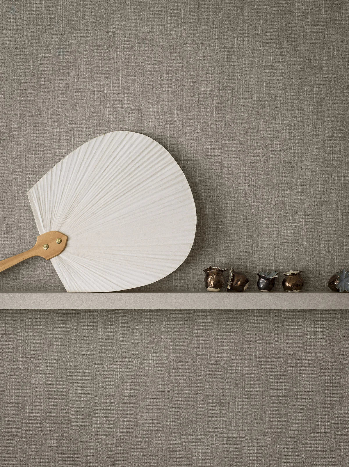 Structuurtapijt dat linnen imiteert LINEN - MUSCOT LINEN lichtbruin