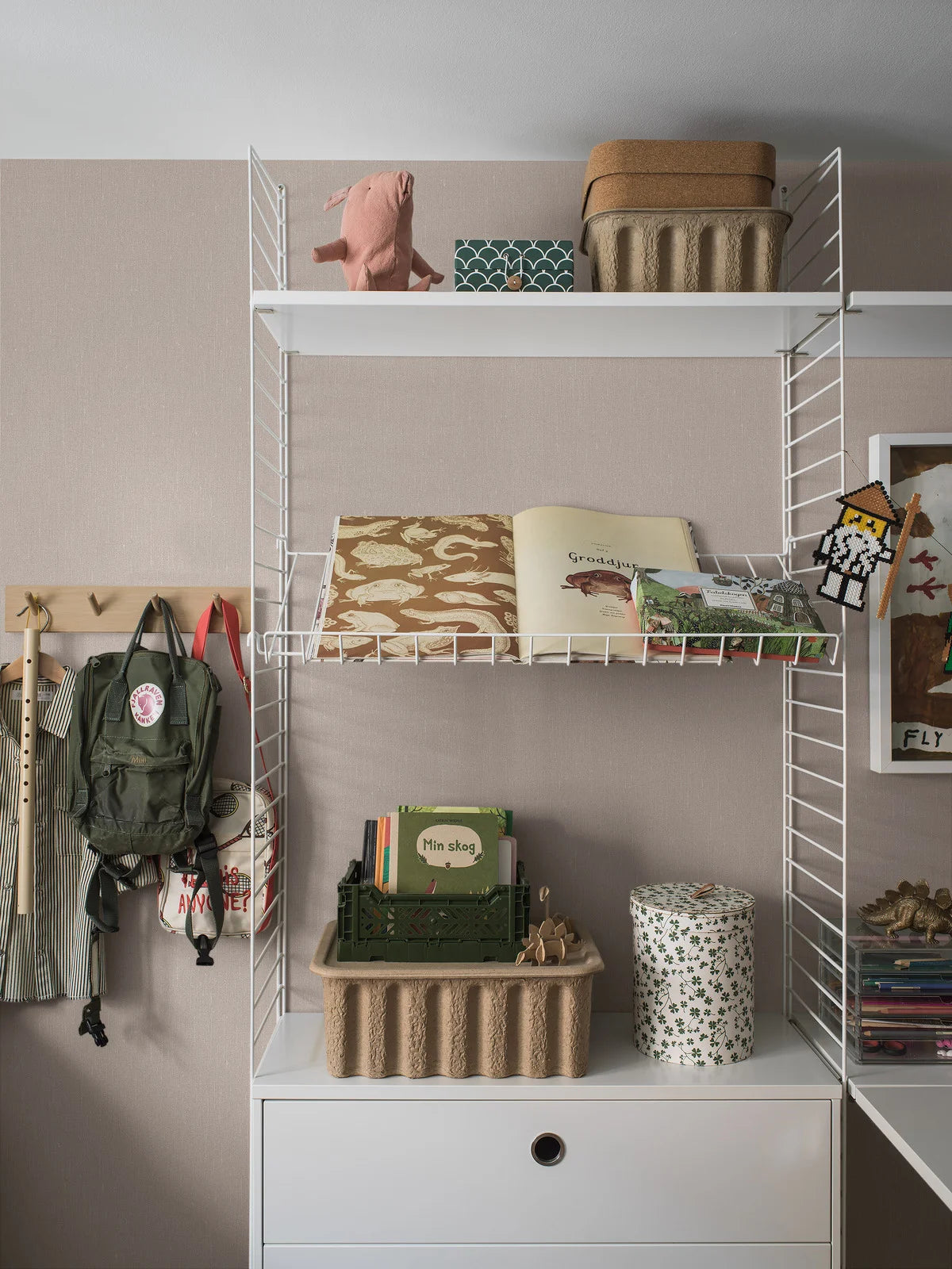 Structuurbehang dat linnen imiteert LINEN - SOFT BLUSH lichtroze