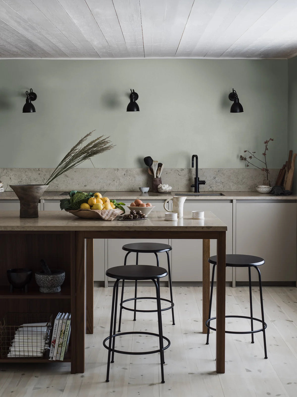 Structuurverf die linnen imiteert LINEN - SOFT JADE grijs-groen