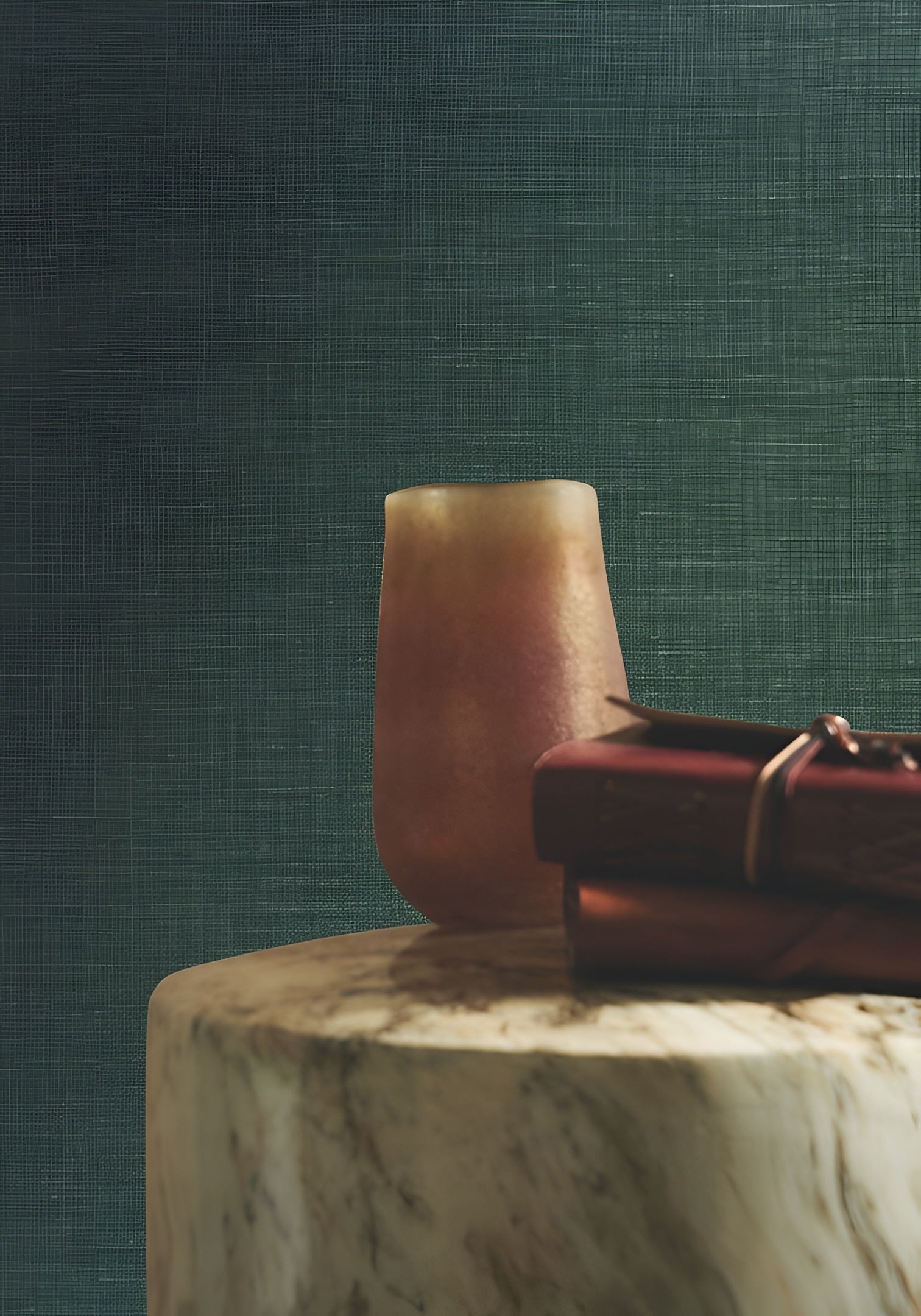 Structuurverf die linnen doek imiteert SHINOK - VERT D'EAU gedempt groen