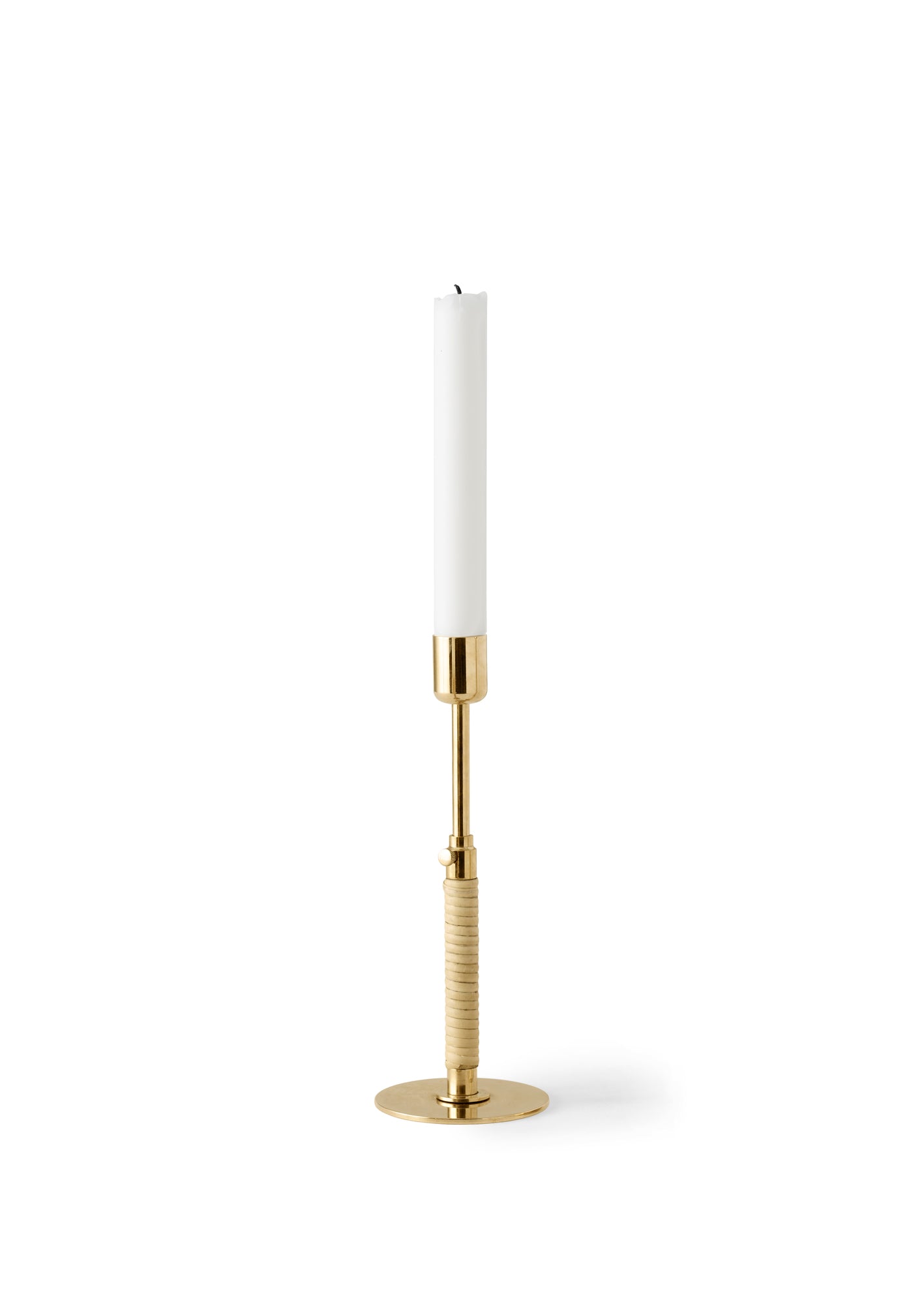 DUCA polished brass candlestick