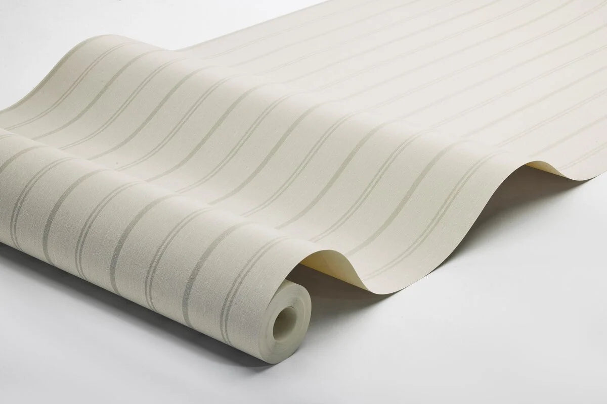 Tapete mit Streifen WOODLAND STRIPE sandfarben mit Grau