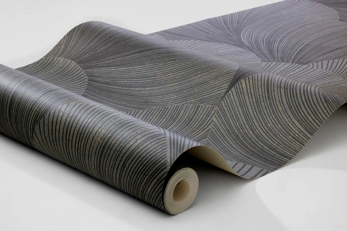 Vliesbehang met abstract patroon MIRAGE grijs