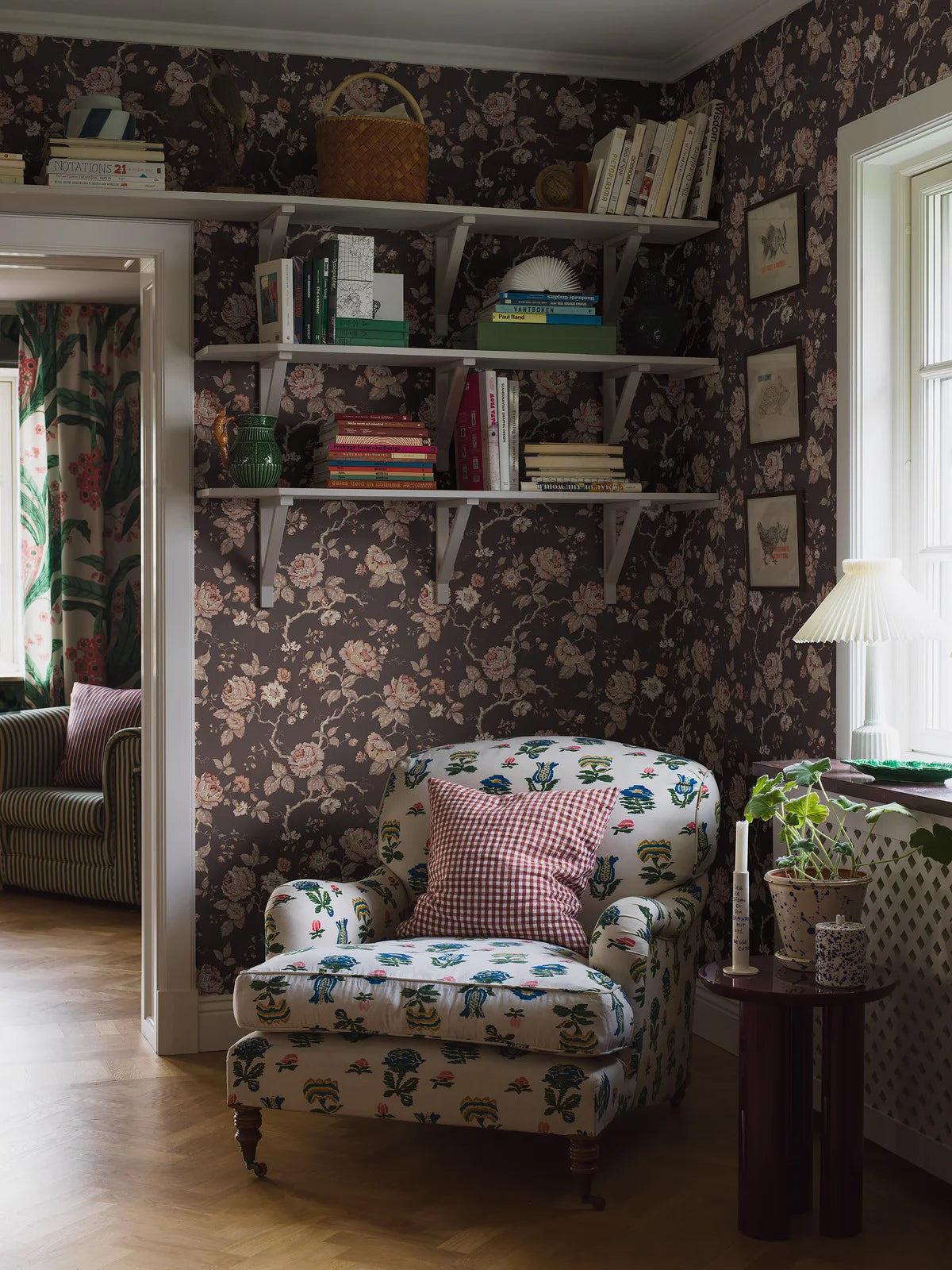 Behang met plantenmotief ROSENTRAD bruin