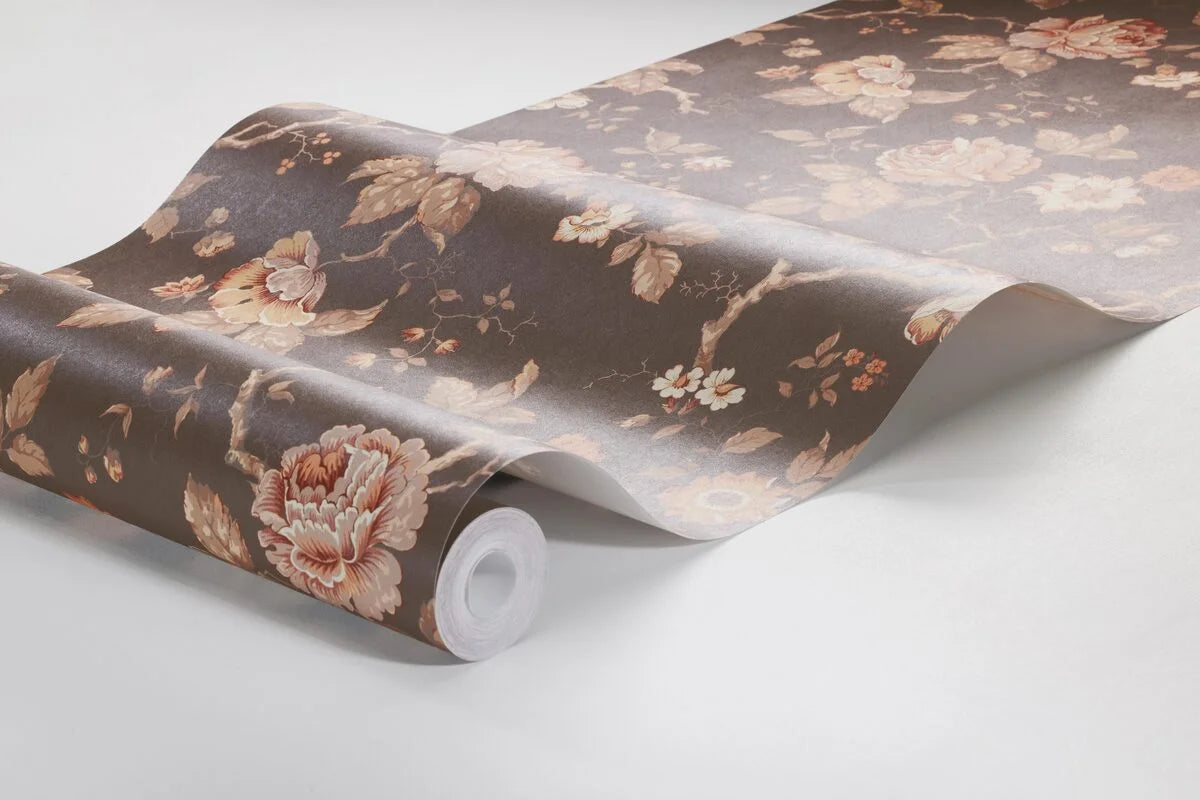 Behang met plantenmotief ROSENTRAD bruin