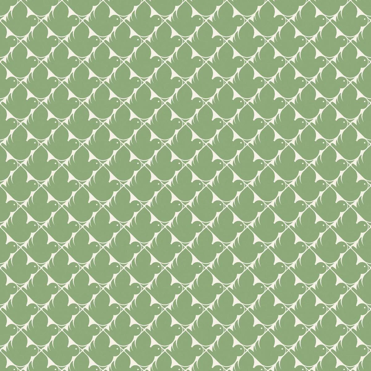 Tapete mit geometrischem Muster PIPPI grün mit weiß