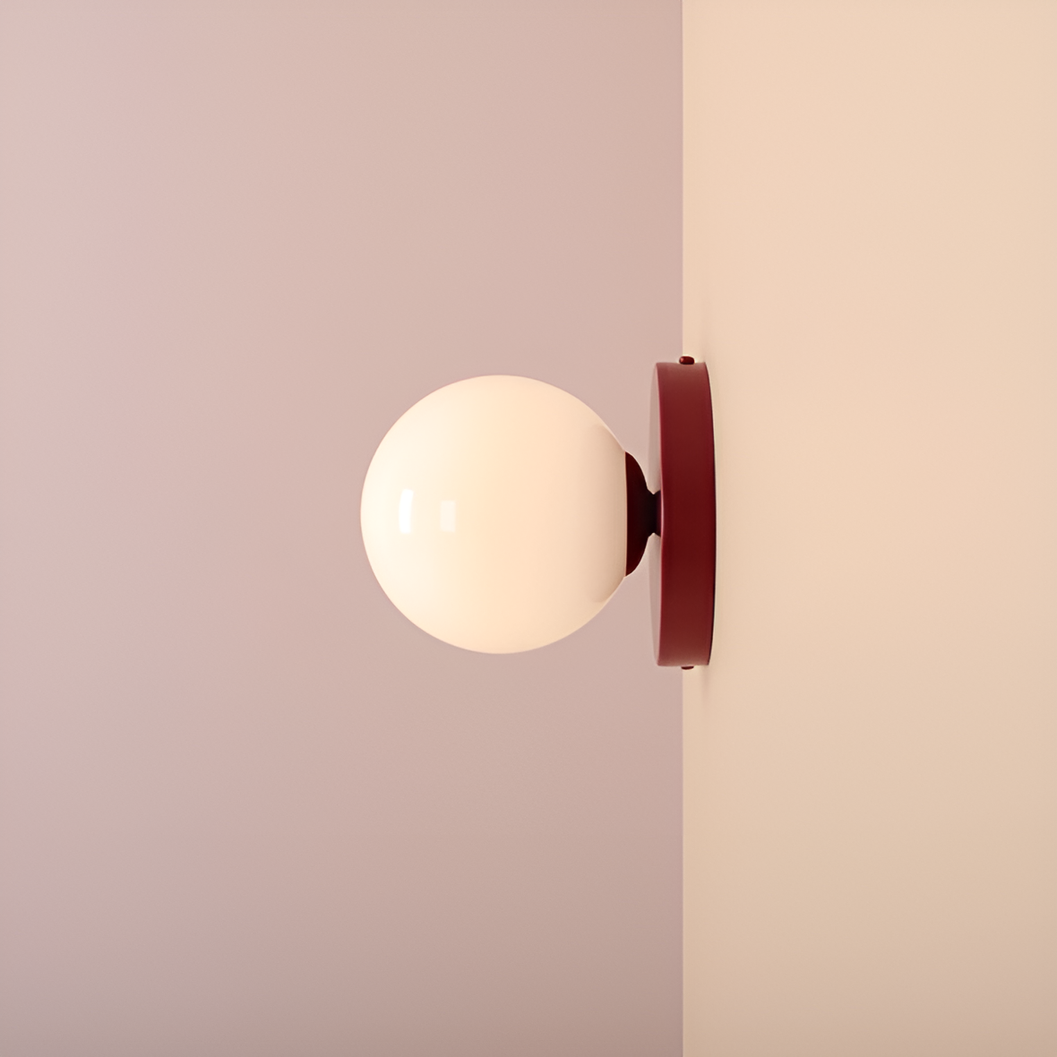 Ball Duo red wall lamp