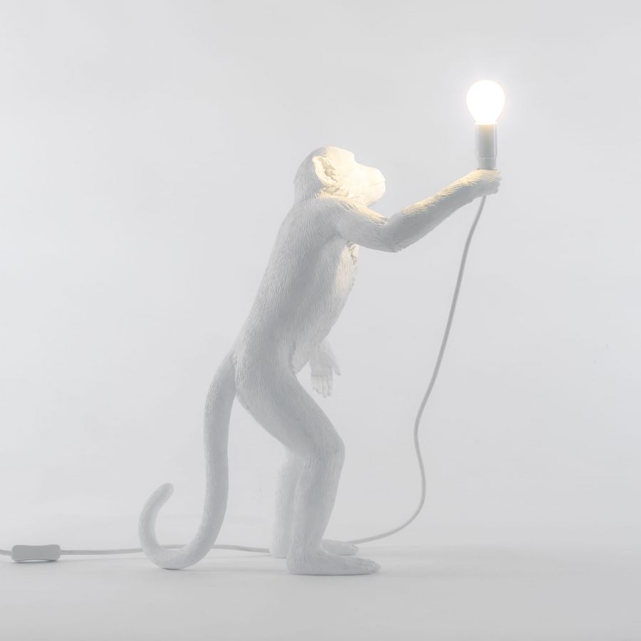 MONKEY STANDING table lamp white