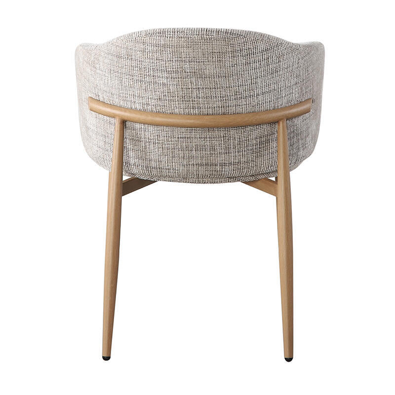 Stuhl OSAKA grau-beige mit Holzgestell