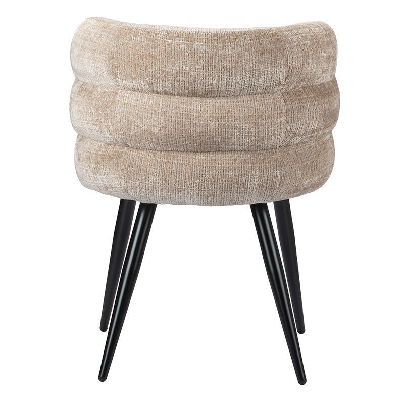 Stoel CLOUD crème beige met zwarte basis