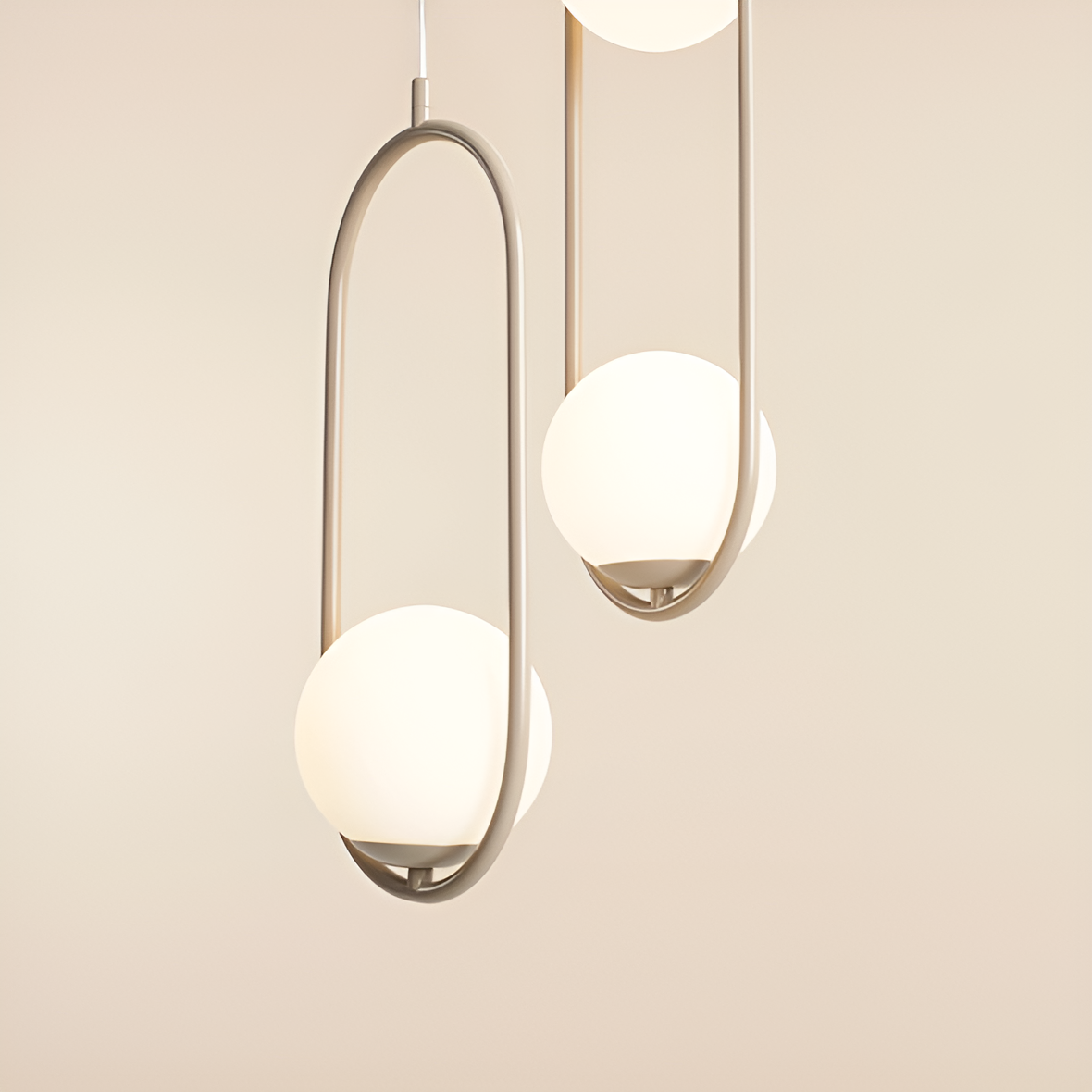 Lampa wisząca RIVA beżowy – metal