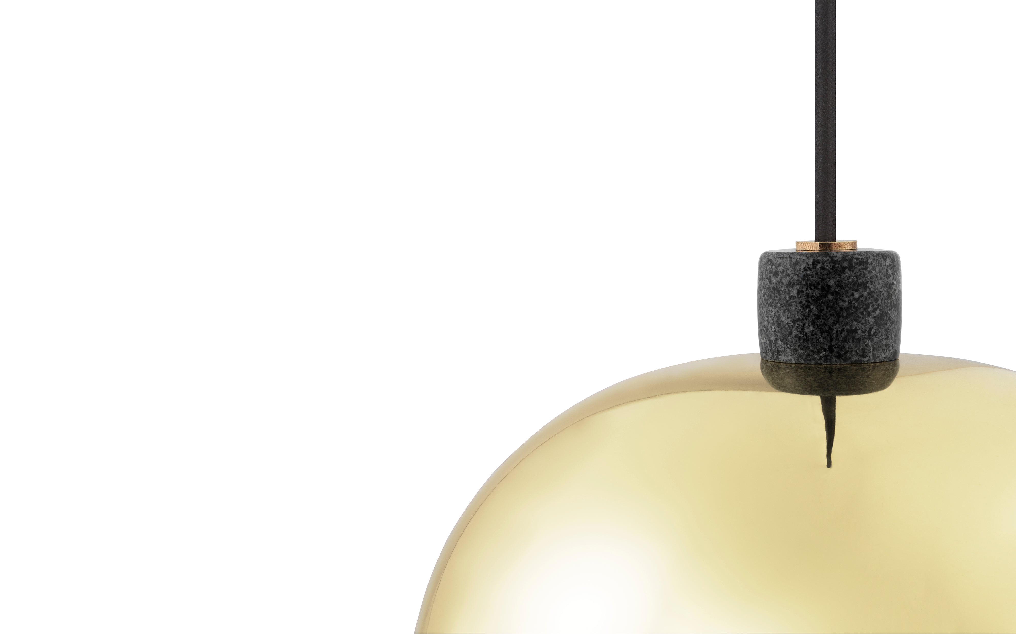 Hanglamp GRANT goud met zwarte graniet