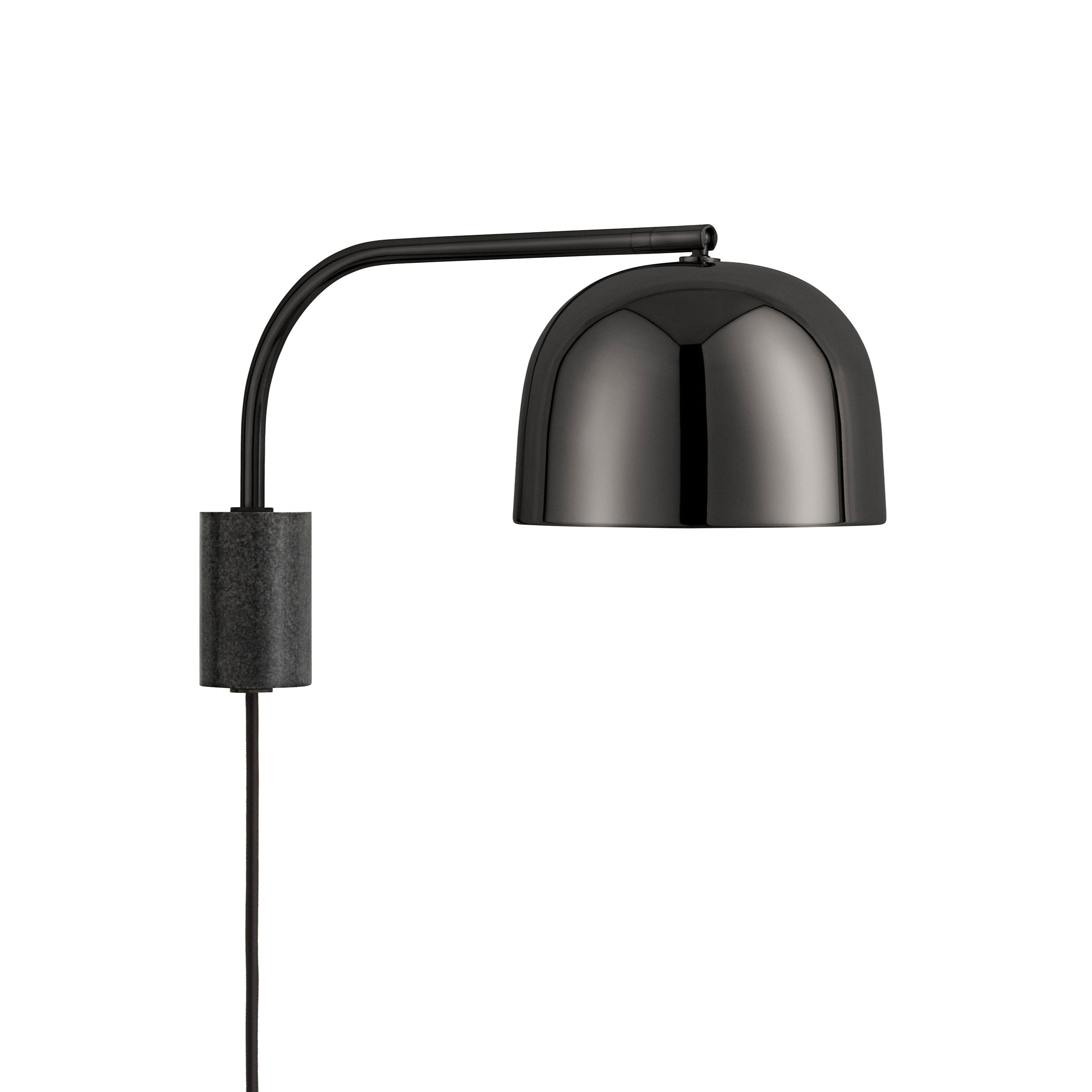 Wandlamp GRANT zwart met zwarte graniet